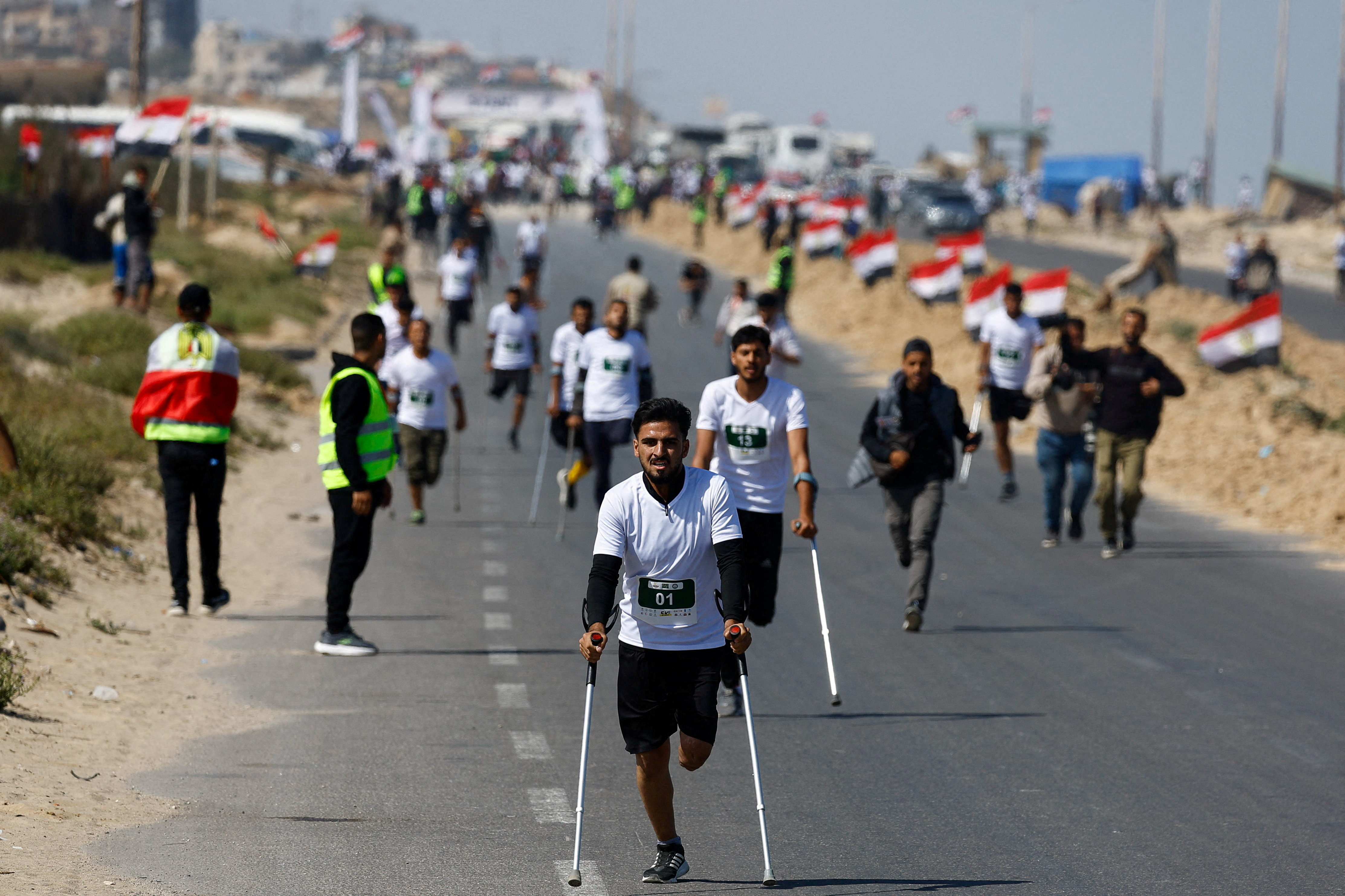 Thousands run Palestine marathon under shadow of Israel’s war on Gaza