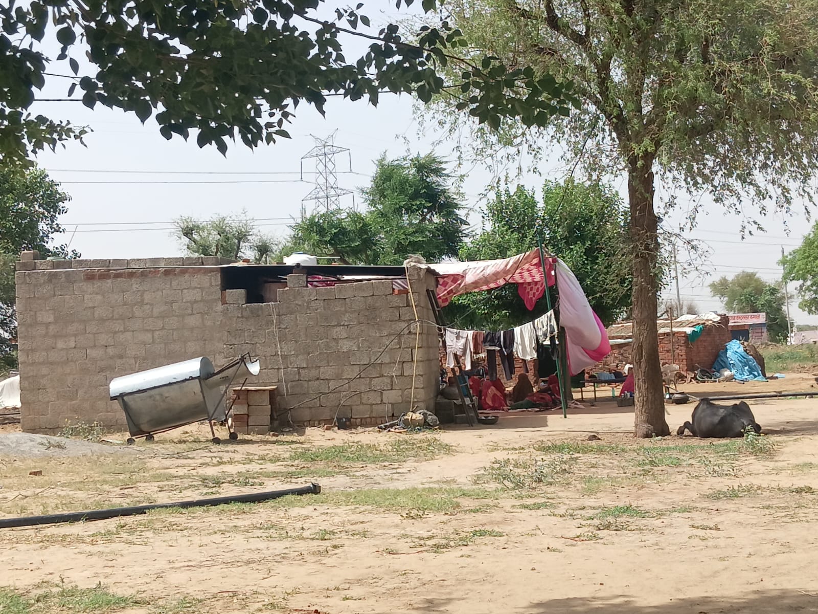 Pradeep’s house in Jhunjhunu, Rajasthan, with poor ventilation and a fragile structure covered with a tin-roof shed. (Photo: Special Arrangement)