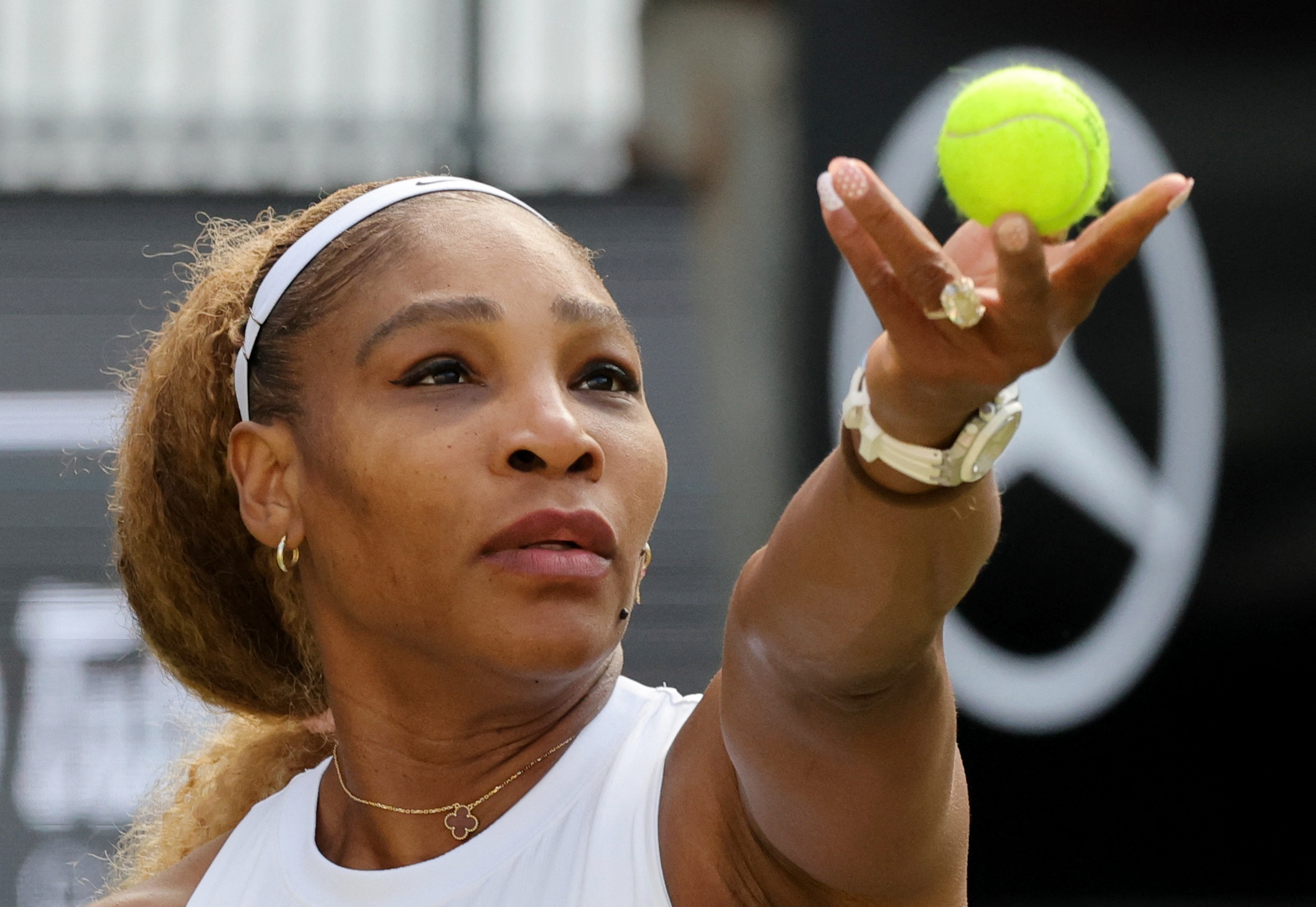 Tennis - WTA 500 - Berlin Open - Steffi Graf Stadium, Berlin, Germany - June 16, 2026 Serena Williams of the U.S. in action during her round of 16 doubles match with Czech Republic's Karolina Muchova against New Zealand's Erin Routliffe and Mexico's Giuliana Olmos REUTERS/Fabrizio Bensch
