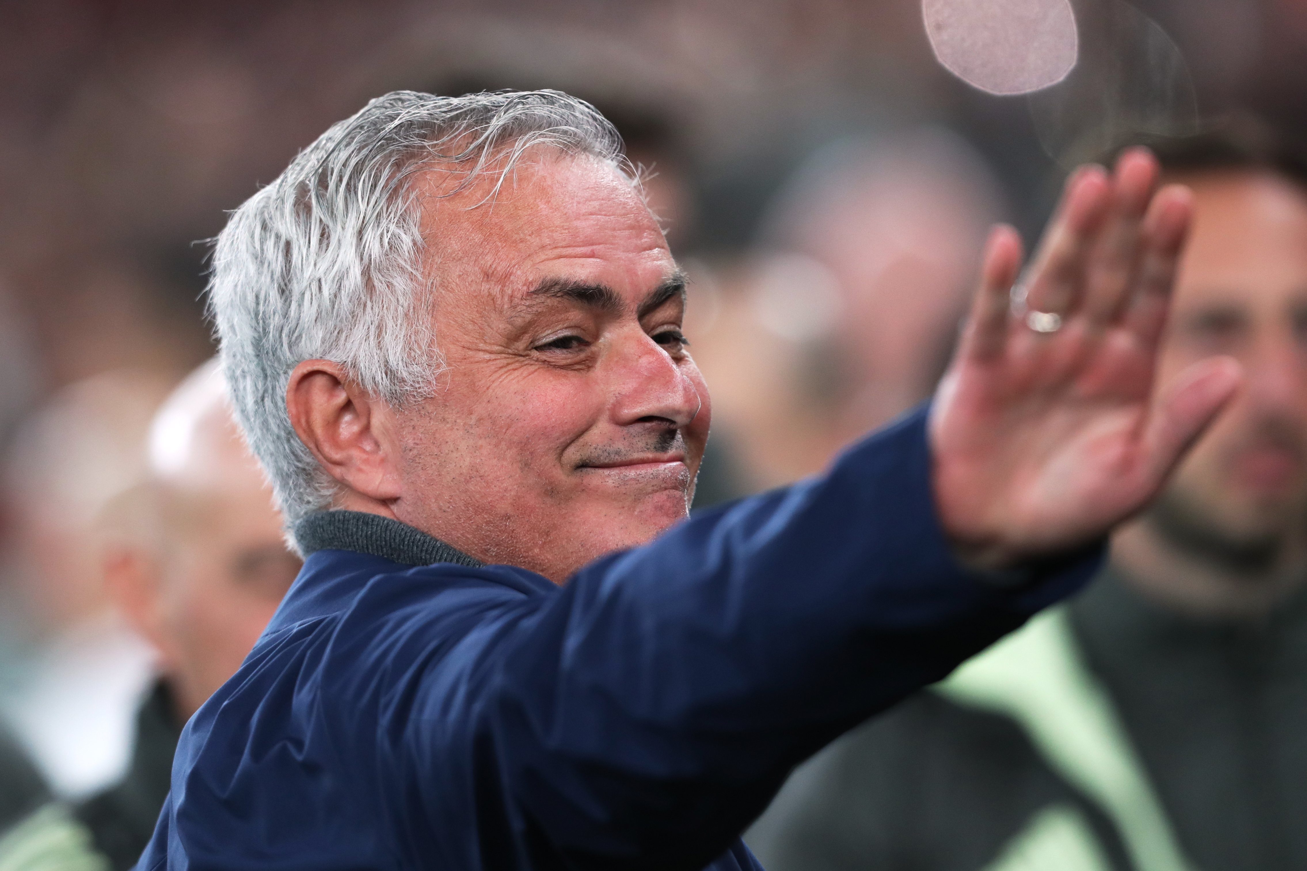 FILE -Benfica's head coach José Mourinho arrives for a Champions League opening phase soccer match between SL Benfica and Real Madrid in Lisbon, Portugal, Tuesday, Feb. 17, 2026. (AP Photo/Pedro Rocha, File)