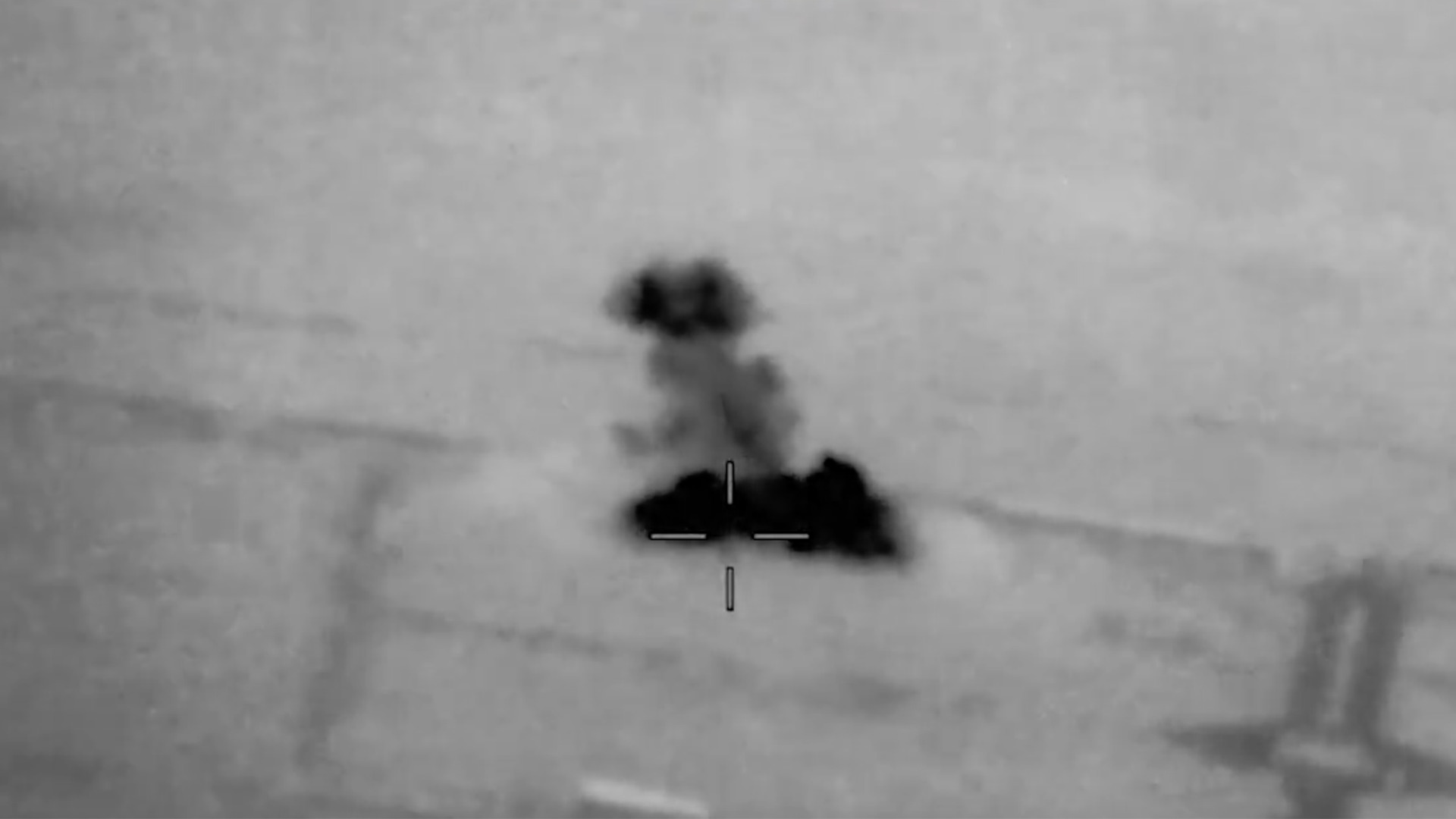 A still photo from a video released by US Central Command showing what it says is an attack on a target in Iran [CENTCOM]