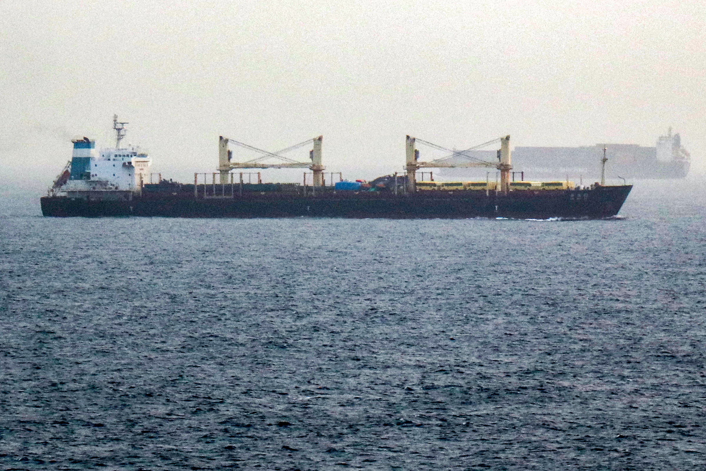 Vessels transit the Bab el-Mandeb Strait