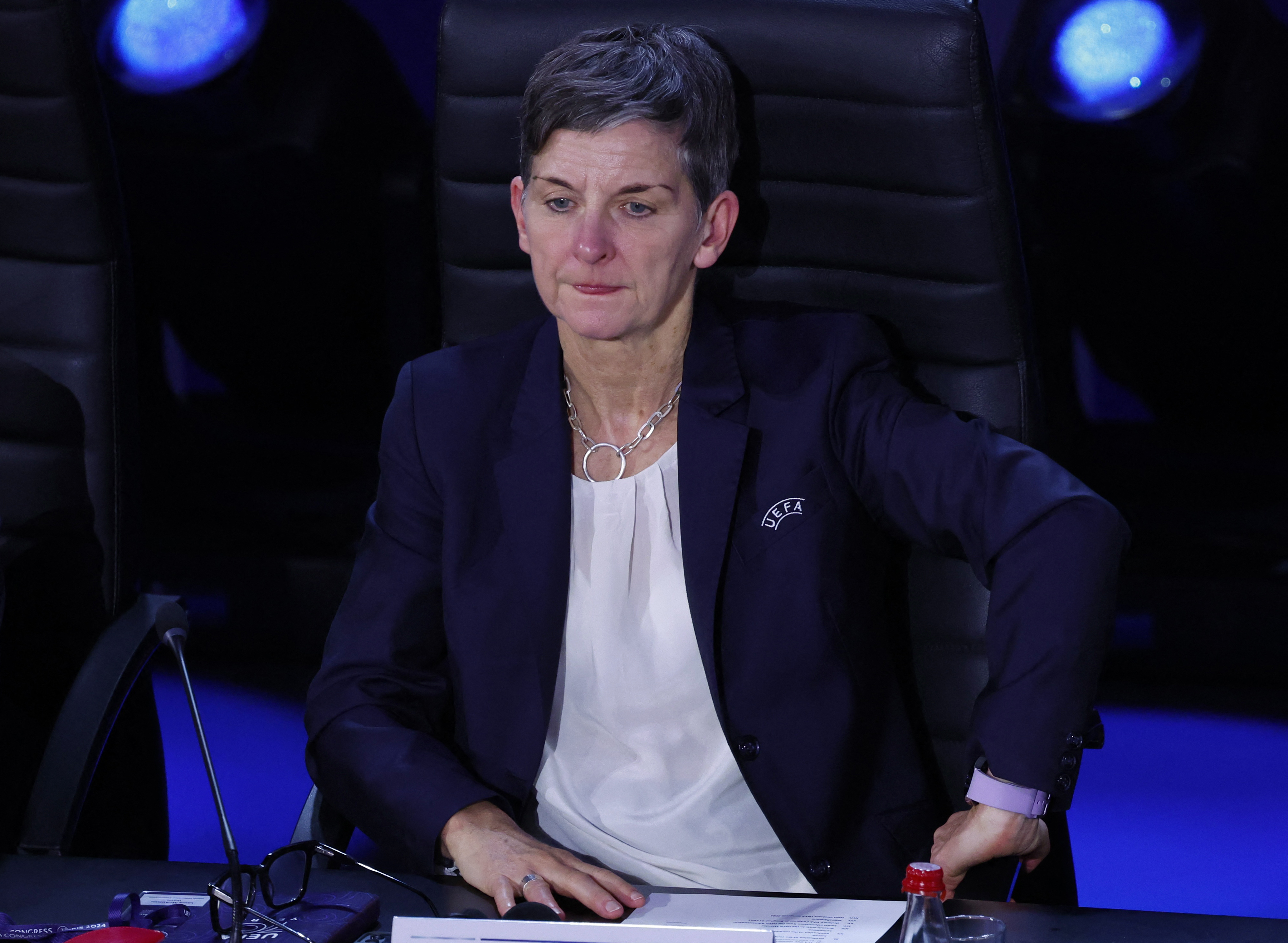 Deputy chair of the UEFA Women's Football Committee Laura McAllister during the UEFA congress