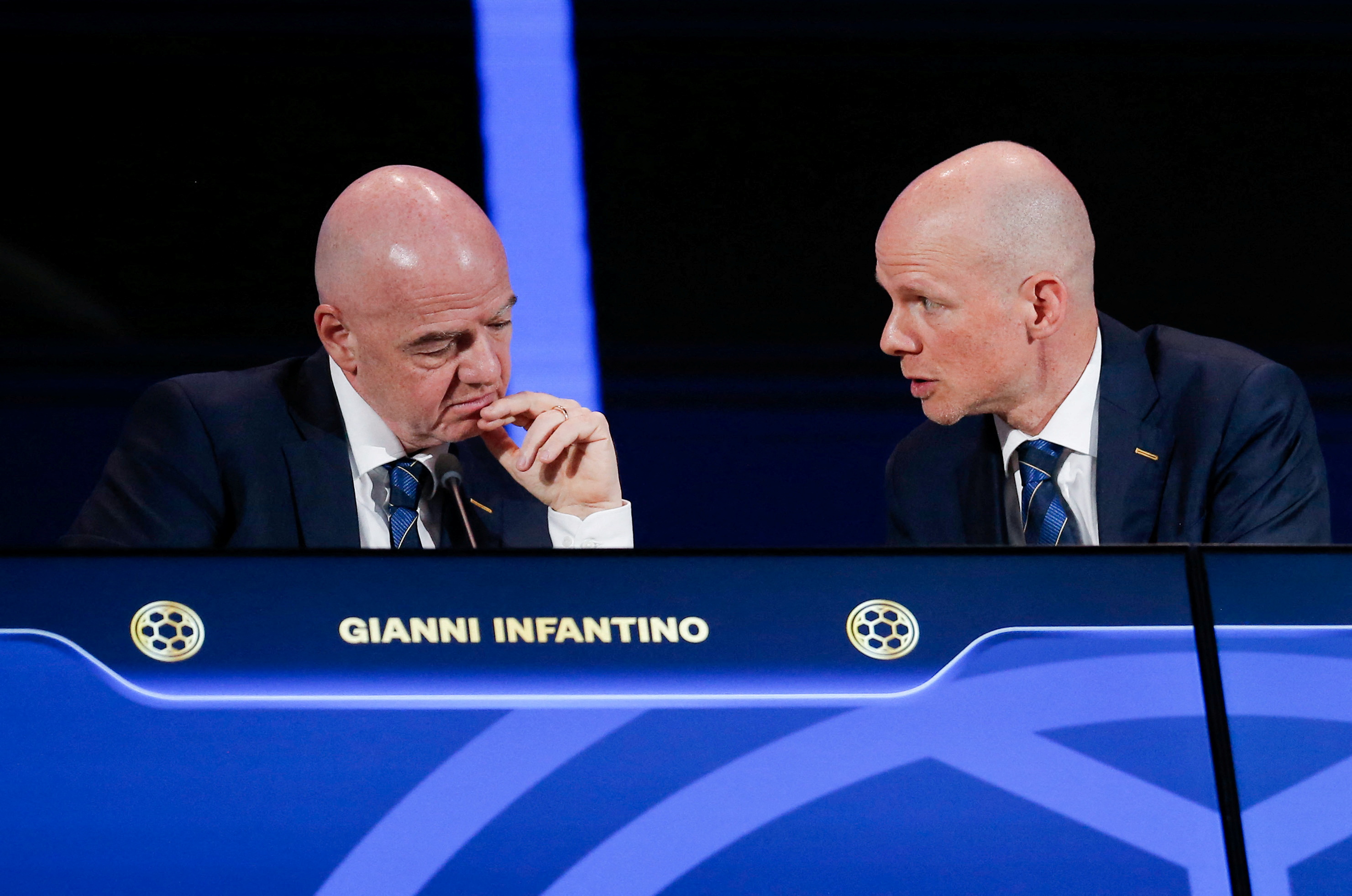 FIFA President Gianni Infantino attends the FIFA Congress with FIFA Secretary General Mattias Grafstrom