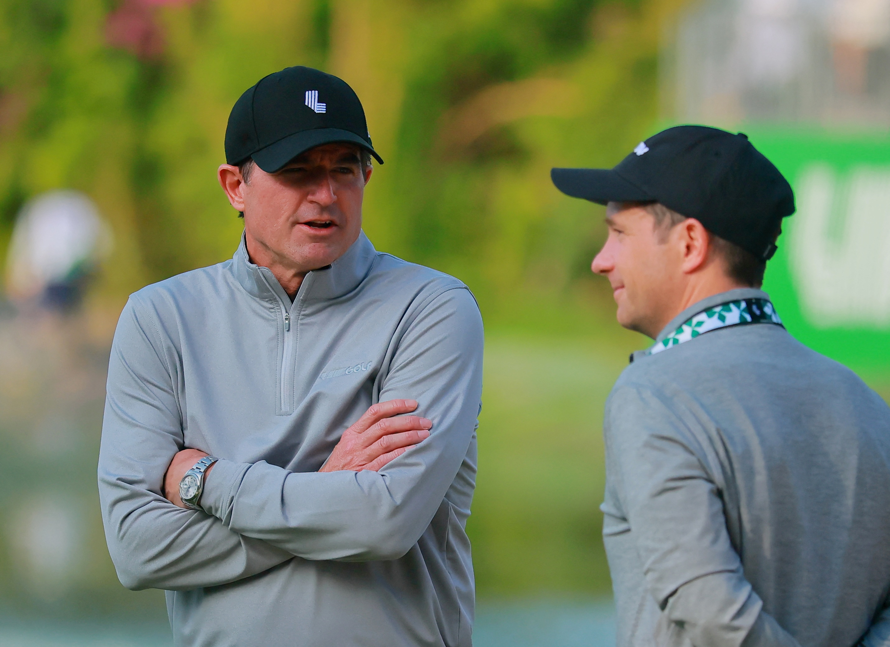 LIV Golf CEO Scott O'Neil at the course during the fourth round in Mexico in April