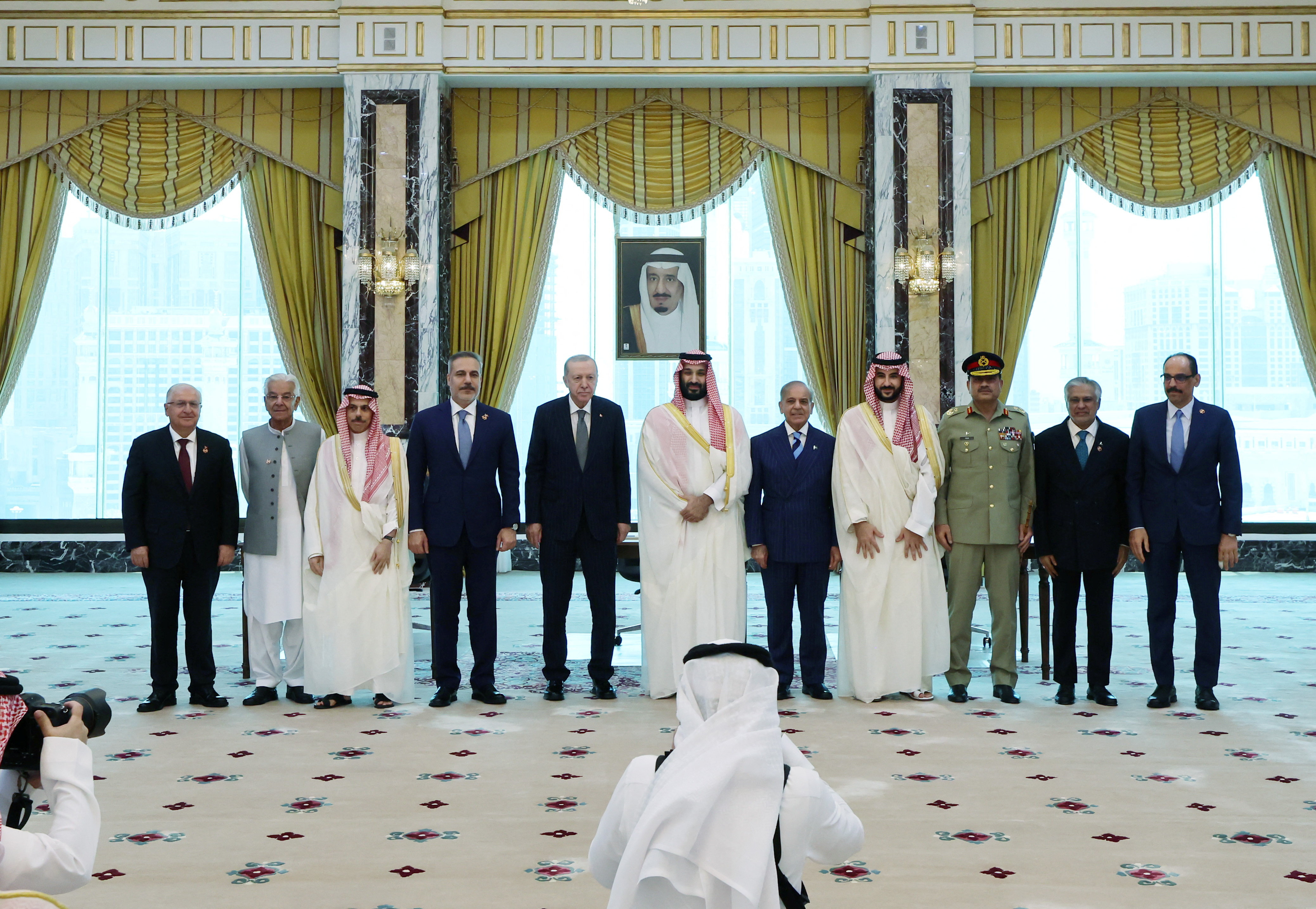 Group of people pose for a photo.