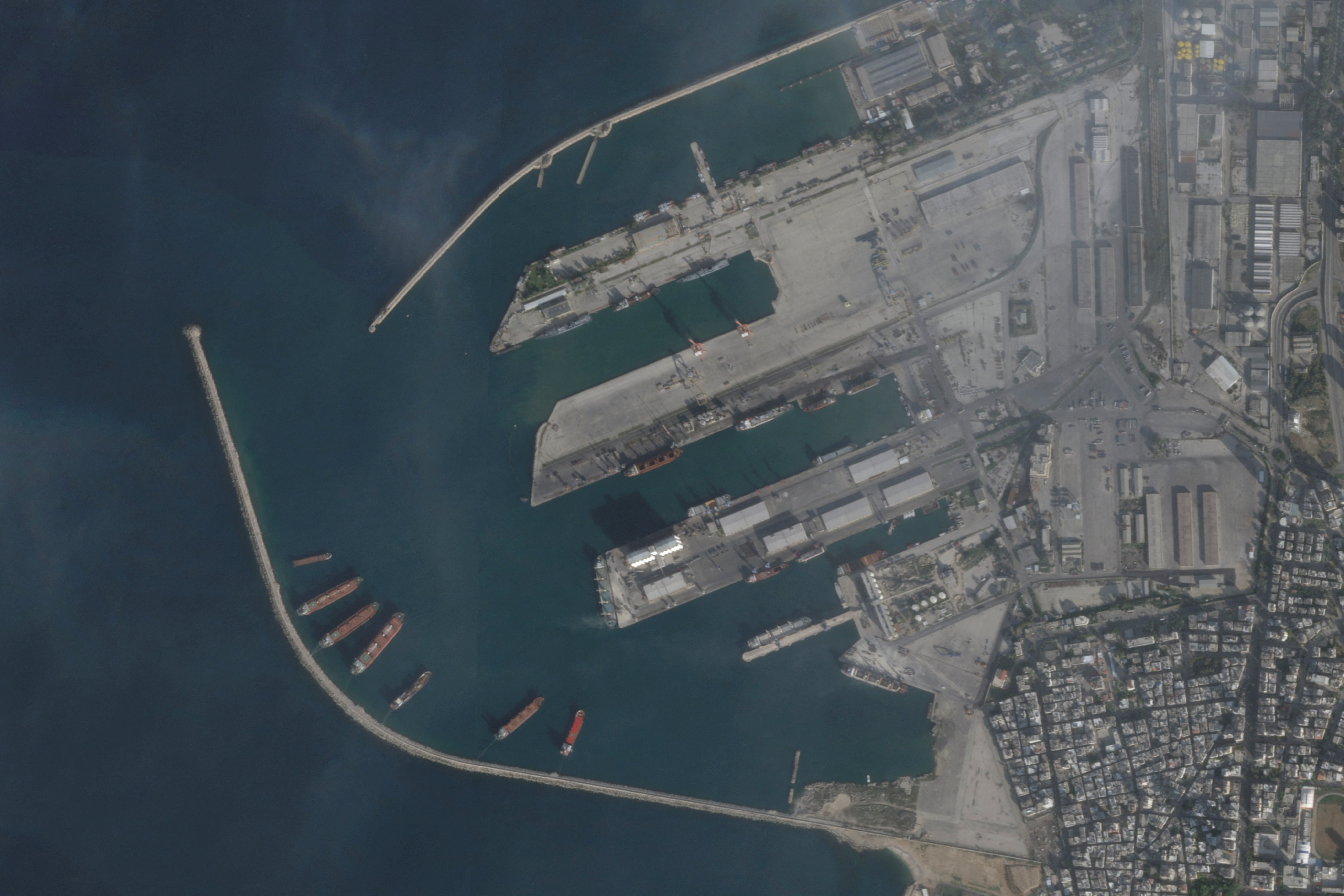 A satellite image shows a Russian naval facility, in Tartous, Syria in this handout picture taken on December 6, 2024