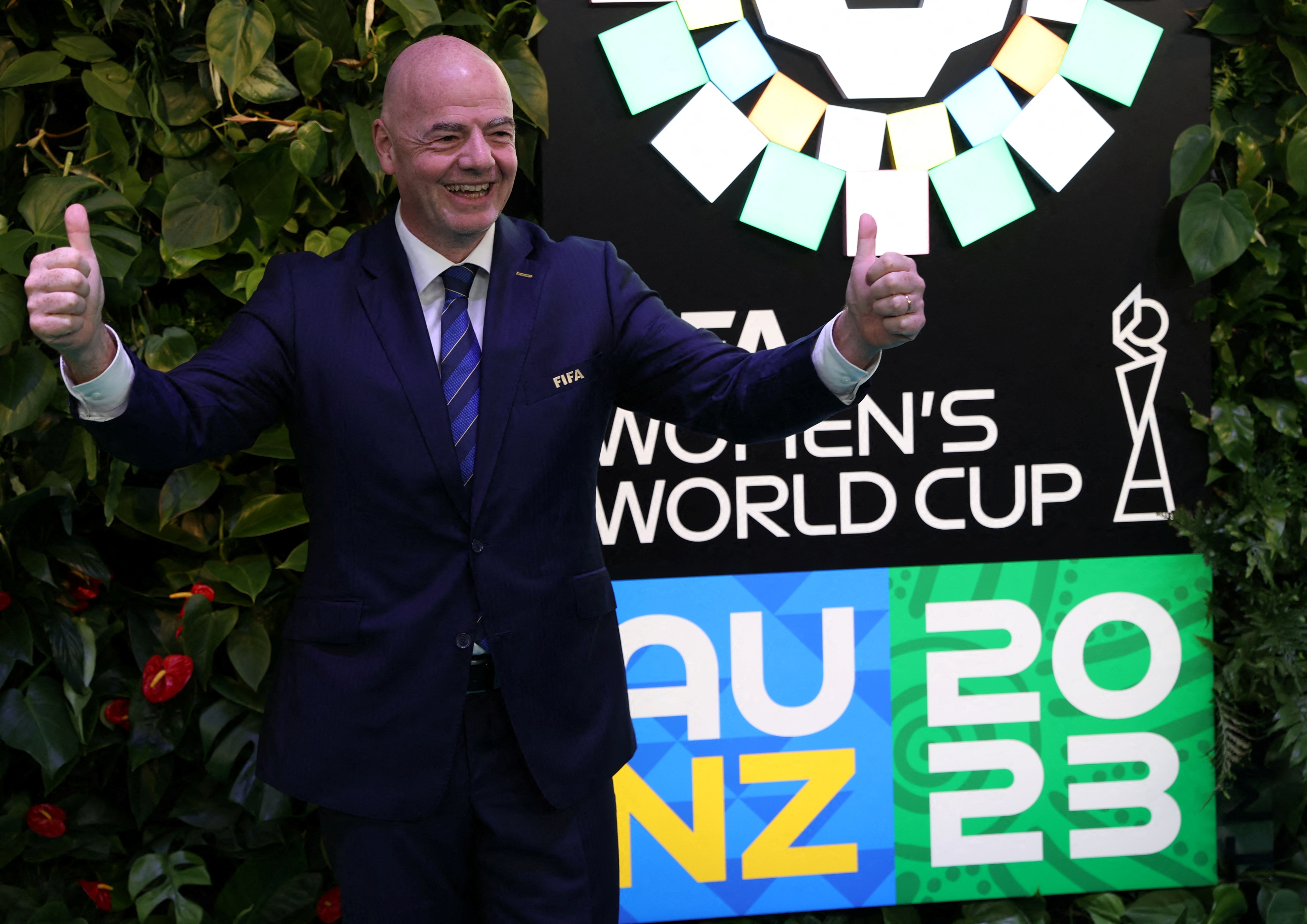 FIFA President Gianni Infantino ahead of the Women's World Cup draw