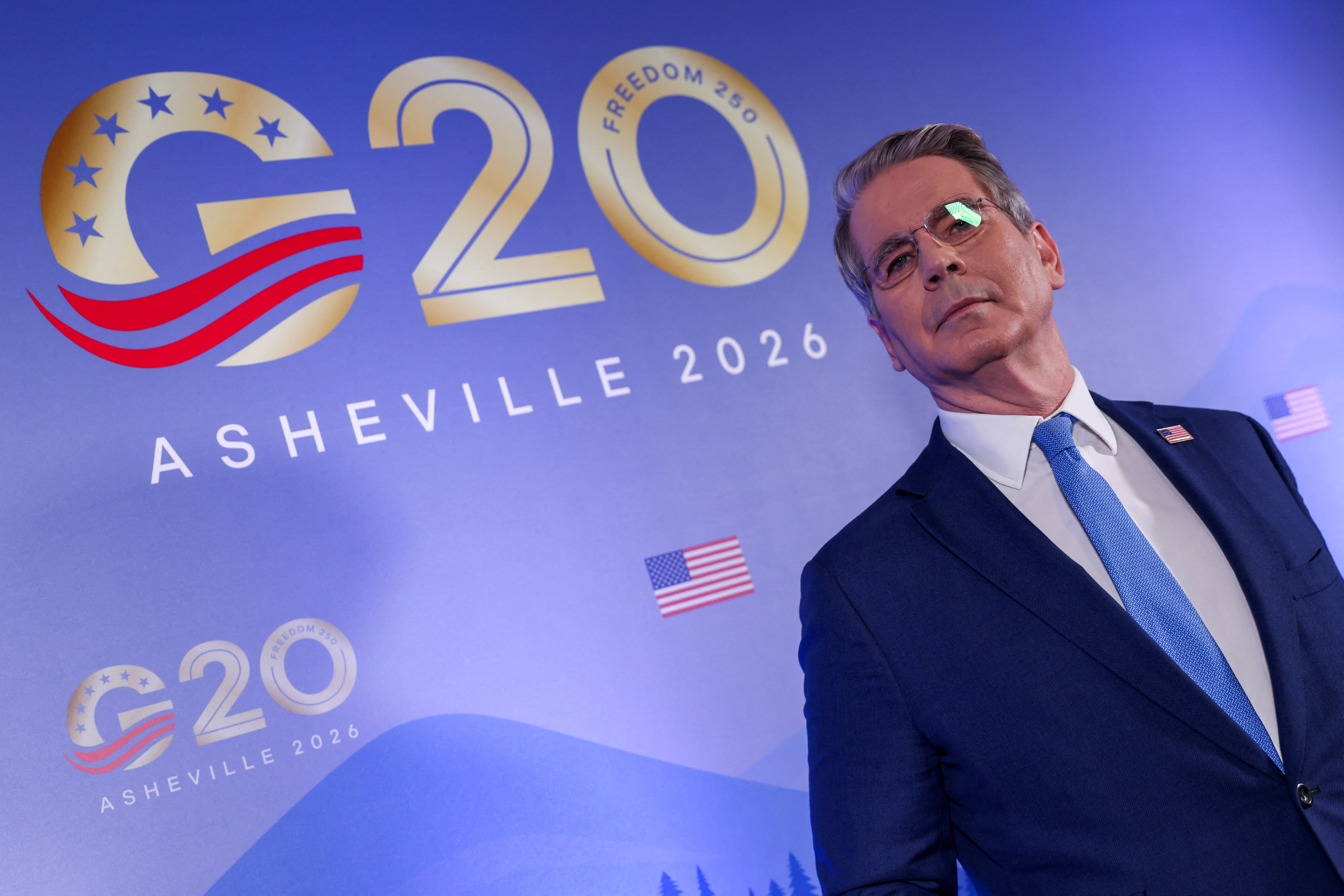US Treasury Secretary Scott Bessent looks on, as finance ministers and central bank governors from G20 countries meet in Asheville, North Carolina, US, August 31, 2026