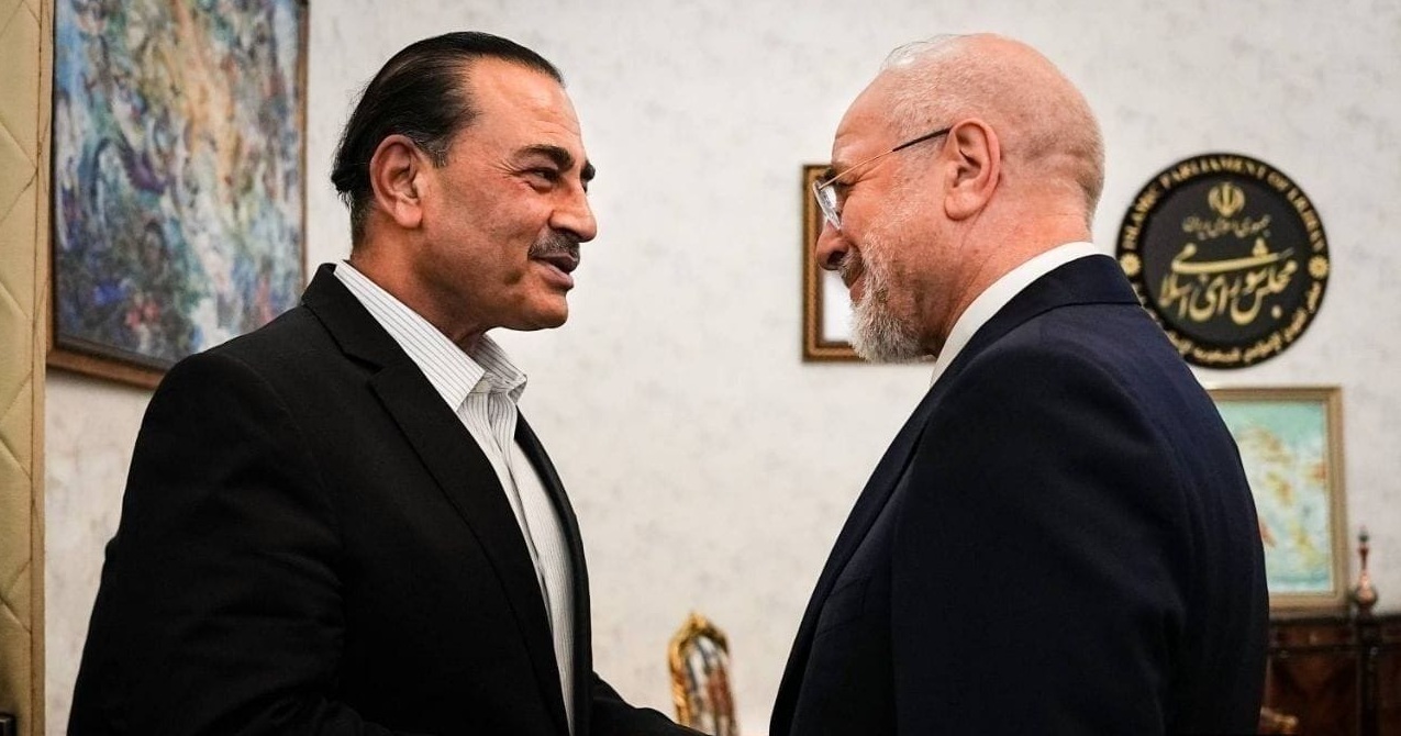 Munir meeting Ghalibaf in Tehran [courtesy IRNA]