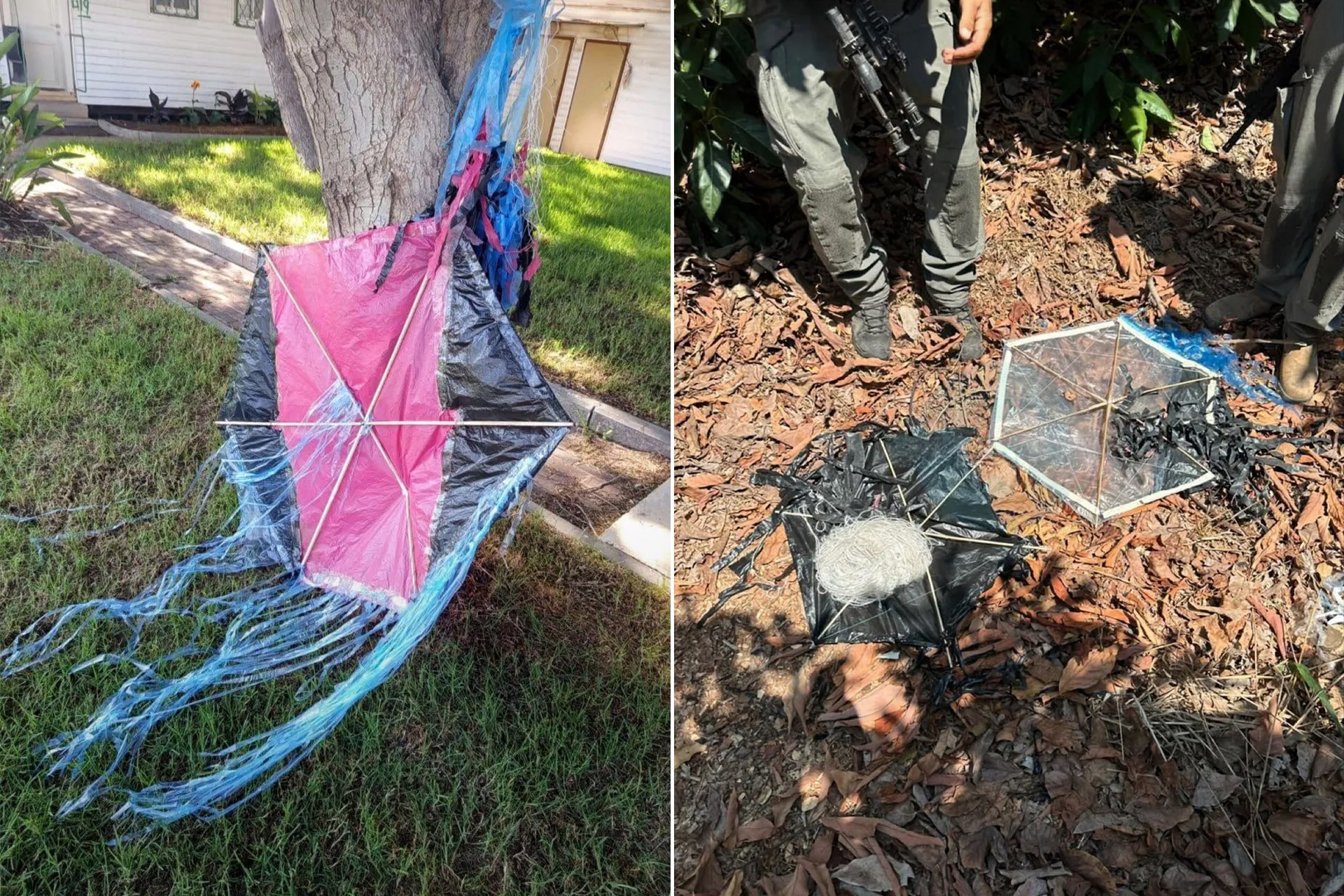 Israeli media reports that kites were launched from Gaza.