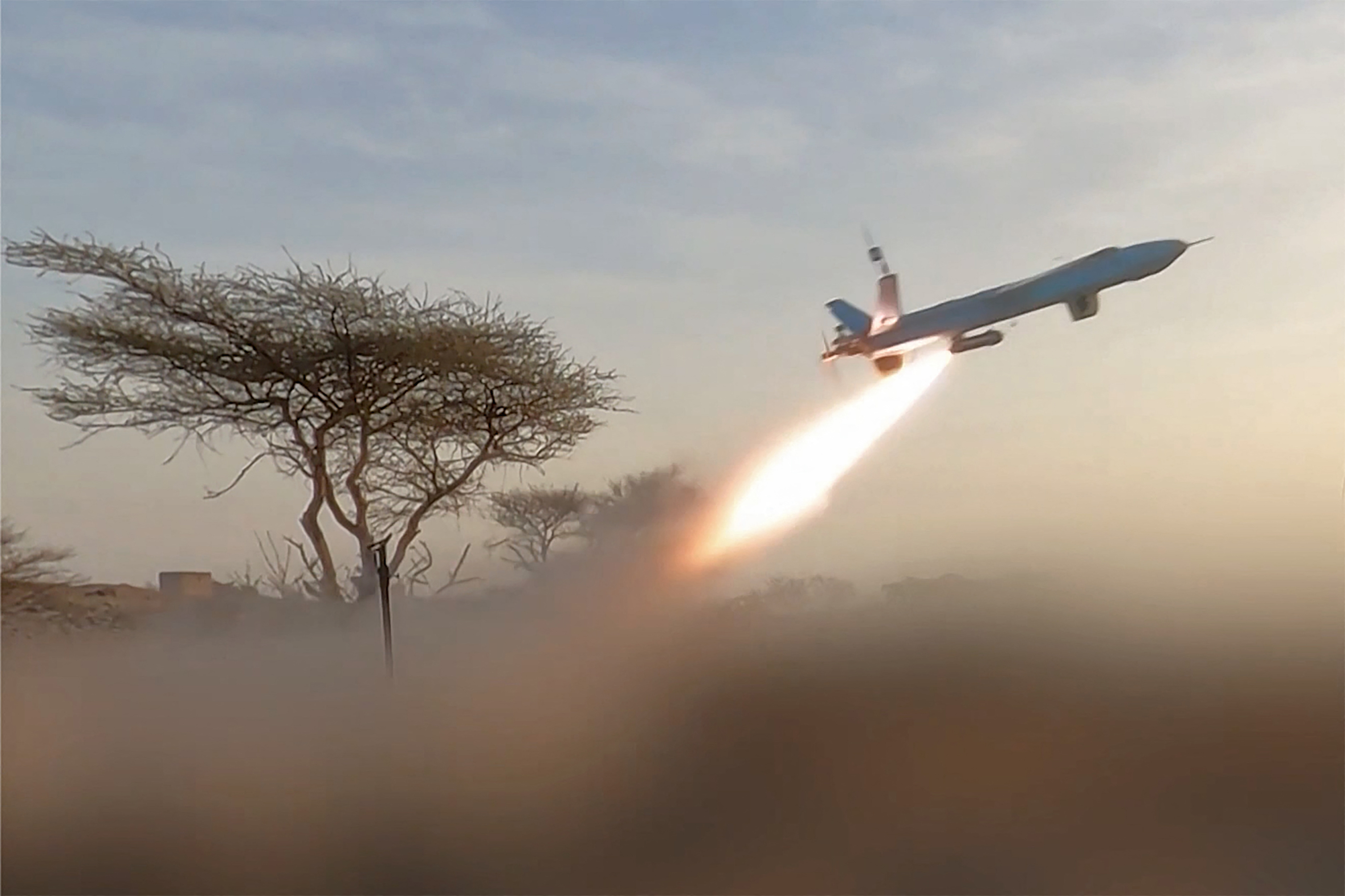 This screen grab taken from video footage released