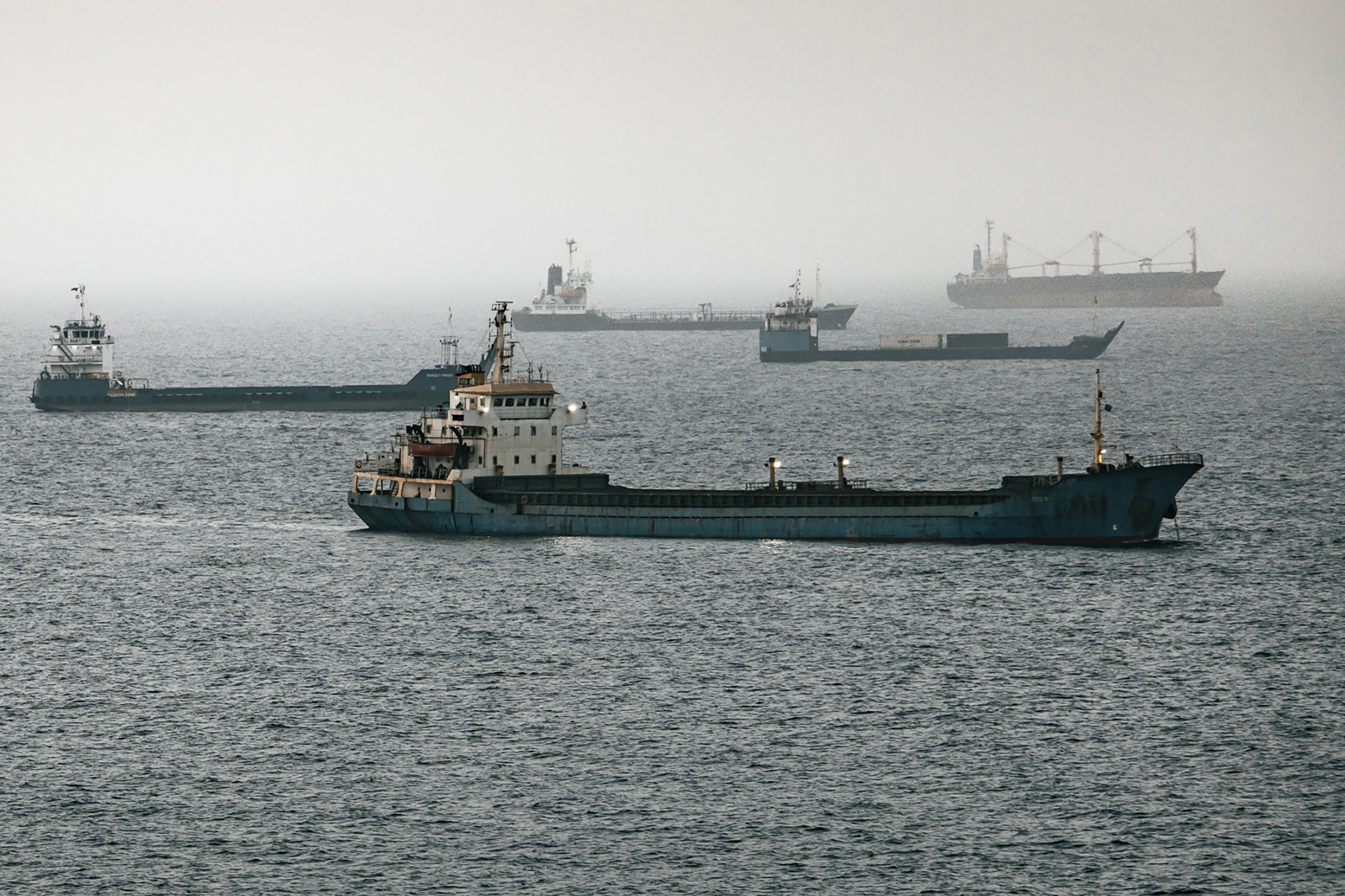 MUSCAT, OMAN - JUNE 22: Crude oil tankers, bulk carriers and vessels sit anchored around Qaboos Port on June 22, 2026 in Muscat, Oman. The Strait of Hormuz, a vital shipping route for the region's oil and gas, was effectively blockaded since the outbreak of war between the United States and Iran in late February. This week's provisional peace deal between the countries was meant to reopen the waterway to shipping traffic, but the pace of that reopening is unclear amid continued fighting in Lebanon and the need to clear the Strait of sea mines. On Sunday, U.S. Vice President JD Vance arrived in Switzerland for high-level talks with the Iranian delegation, as the two sides seek to clarify the terms of ending the war. (Photo by Elke Scholiers/Getty Images)