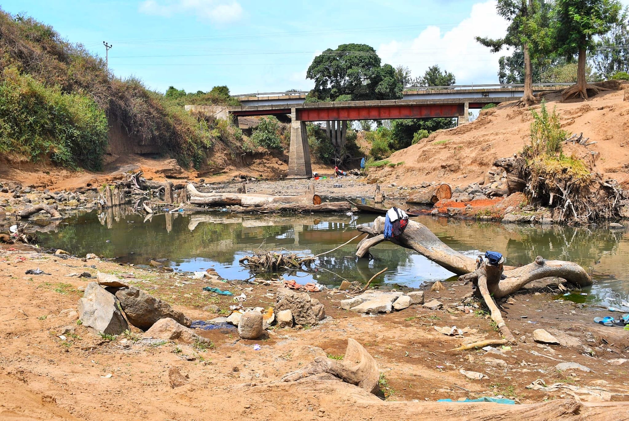 River Malewa, a major tributary of Lake Naivasha, in Kenya.