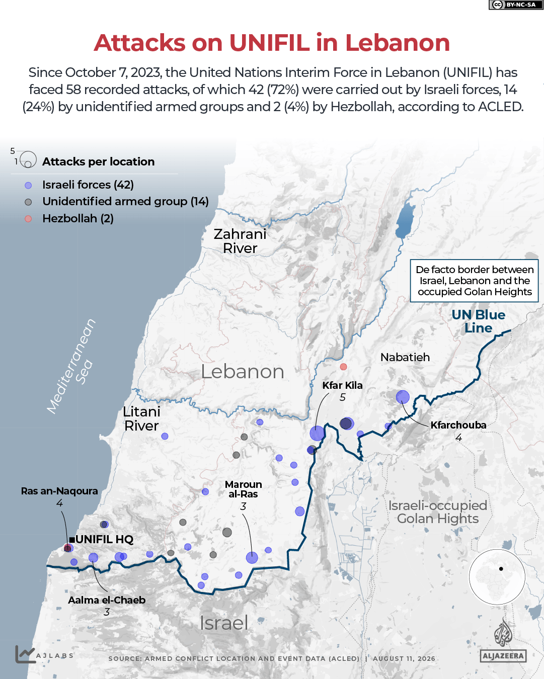 INTERACTIVE - Israel attacks on UNIFIL in Lebanon map 2026-1786424742