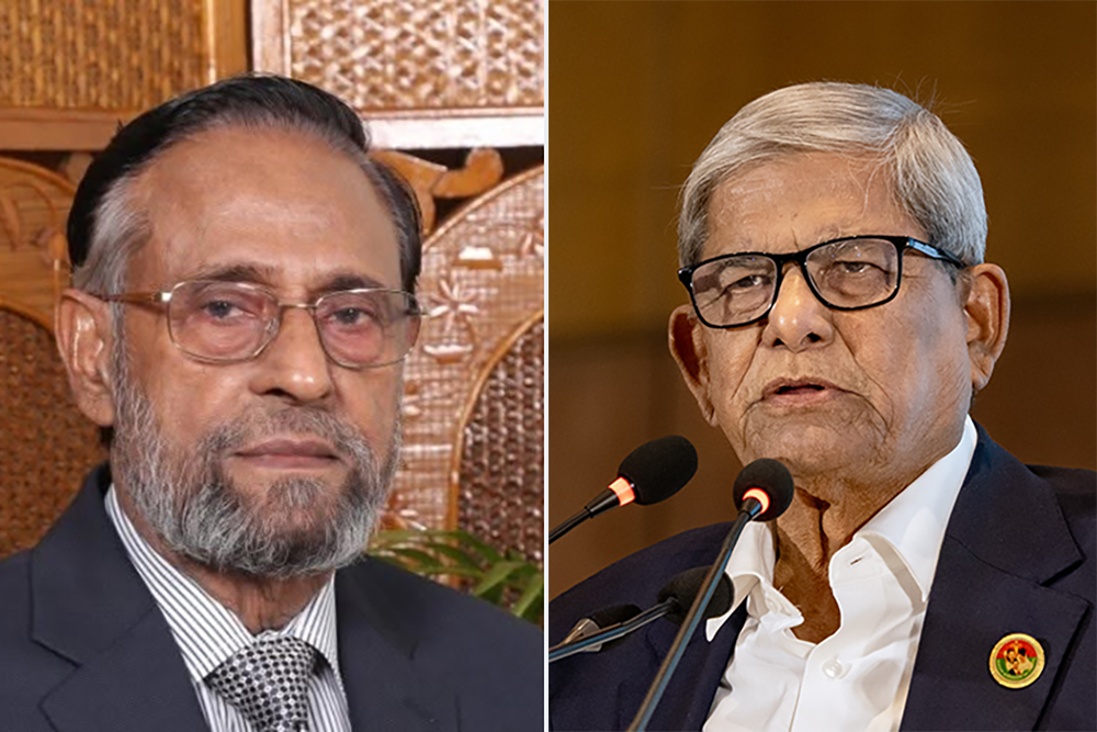 Oli Ahmad, left, and Mirza Fakhrul Islam Alamgir [Facebook and Getty Images]