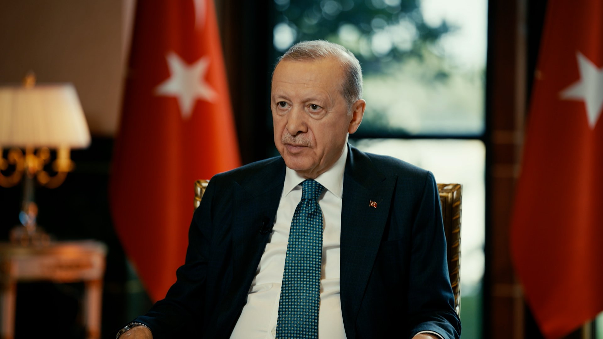 Turkish President Recep Tayyip Erdogan speaking to Al Jazeera [Al Jazeera]
