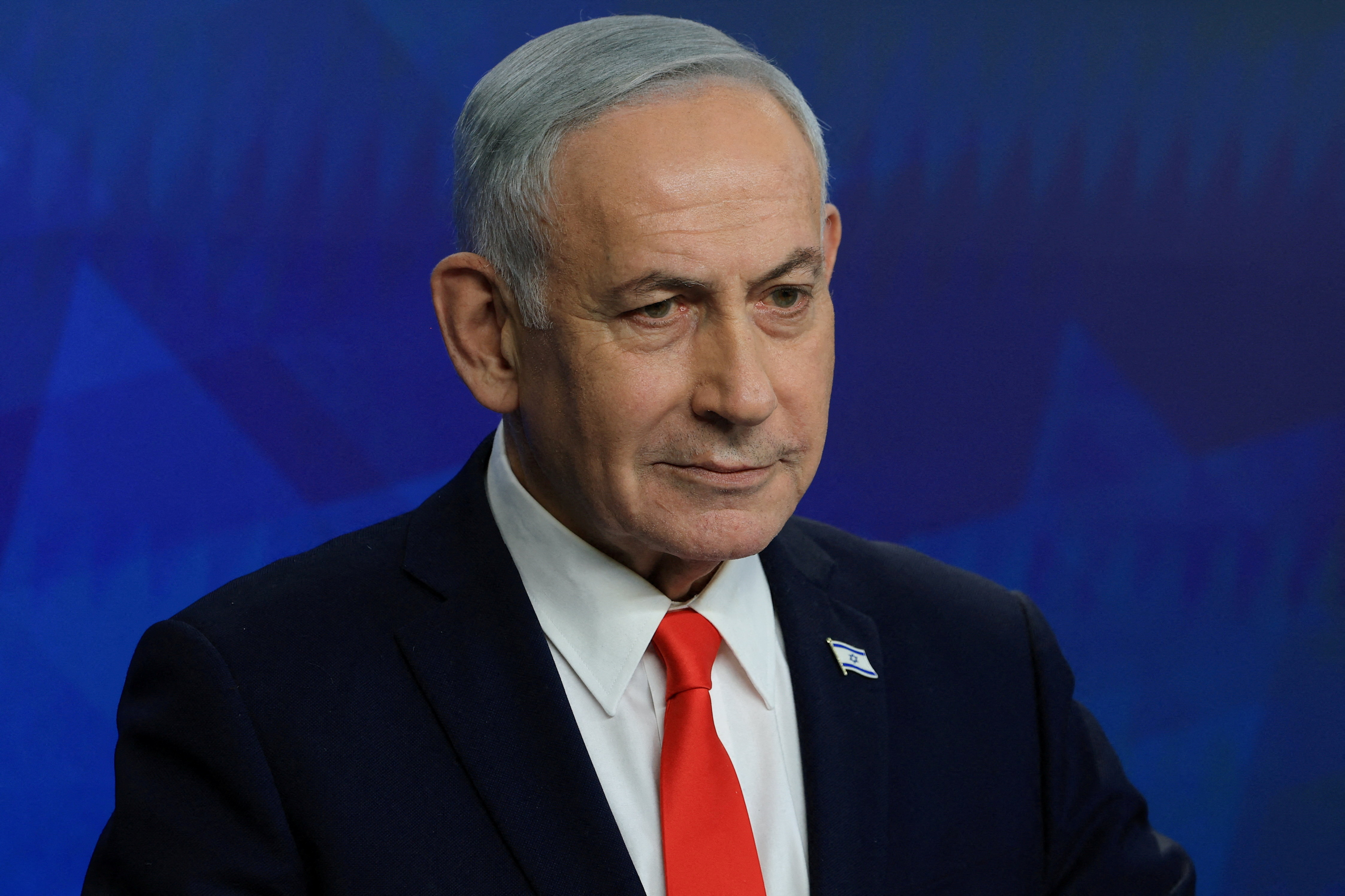 FILE PHOTO: Israeli Prime Minister Benjamin Netanyahu holds a news conference, following a U.S.-Iran deal, in Jerusalem, June 15, 2026. REUTERS/Ronen Zvulun/Pool/File Photo