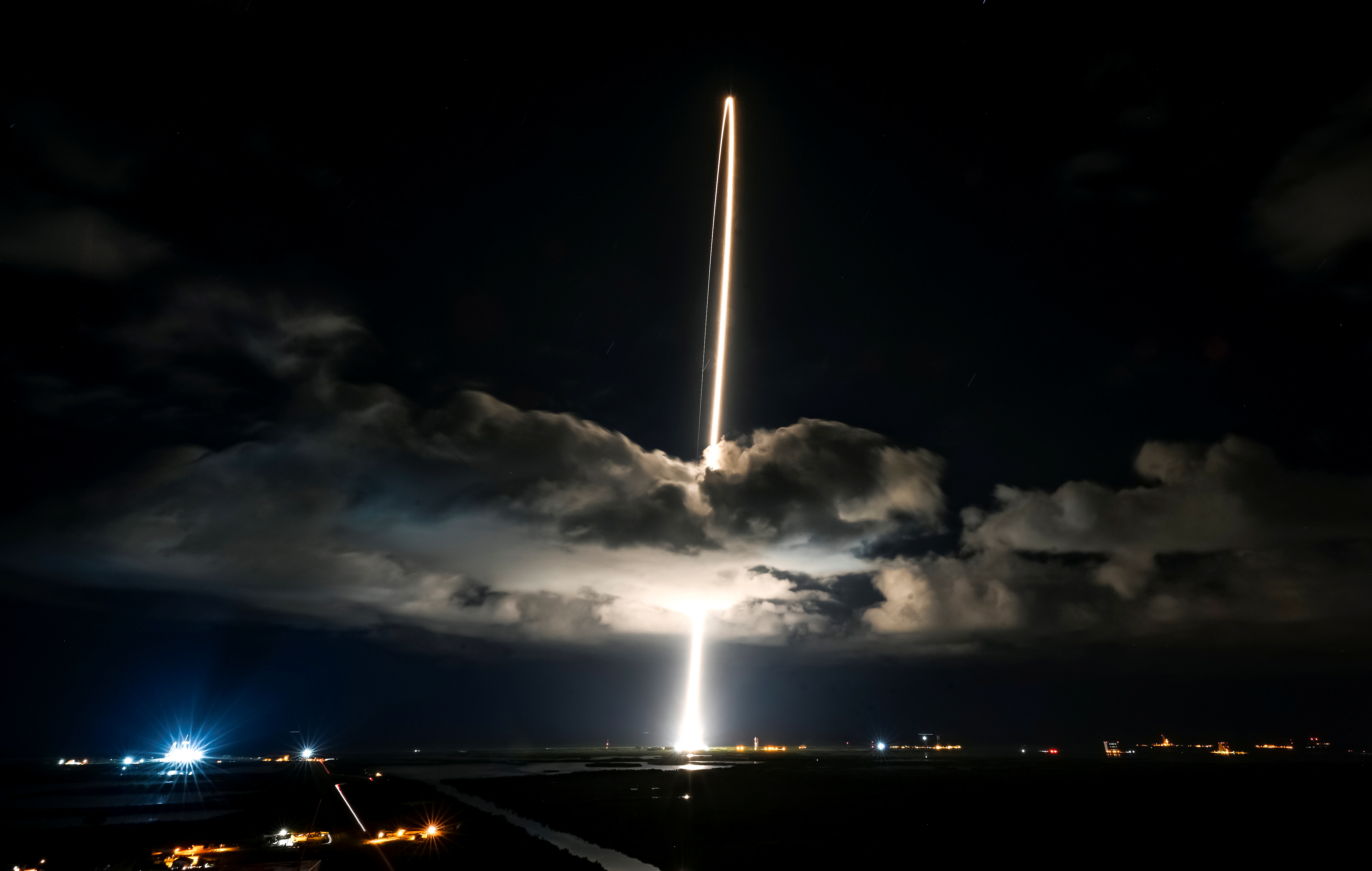 NASA’s Lucy spacecraft, atop a United Launch Alliance Atlas V rocket for a mission to study the Trojan asteroids in the outer solar system, launches from Pad-41 at Cape Canaveral Space Force Station in Cape Canaveral, Florida, the US, October 16, 2021