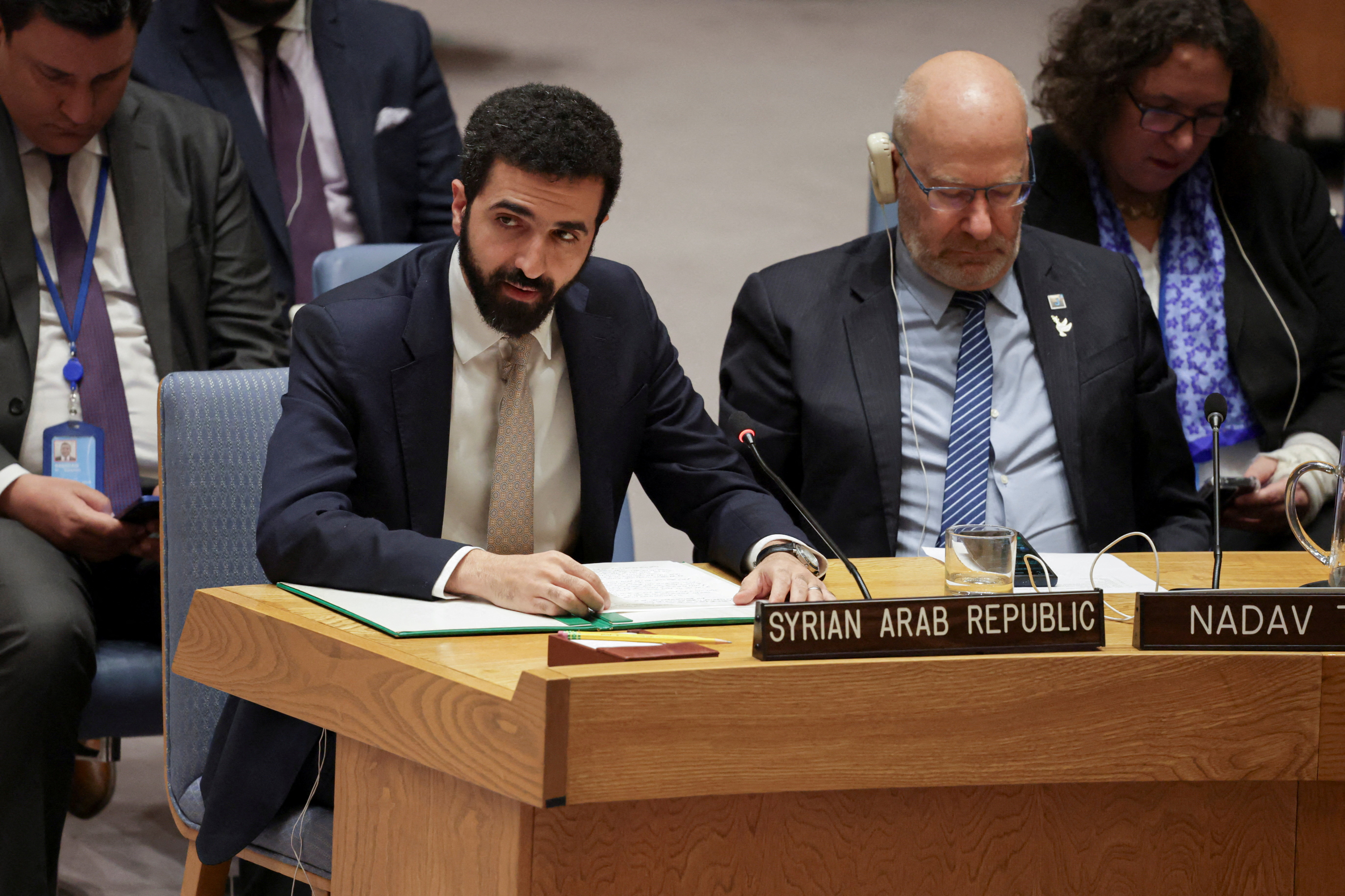 Syrian Arab Republic's Ambassador to the United Nations Ibrahim Olabi addresses the Security Council meeting at UN Headquarters, New York City, US [File: Jeenah Moon/Reuters]