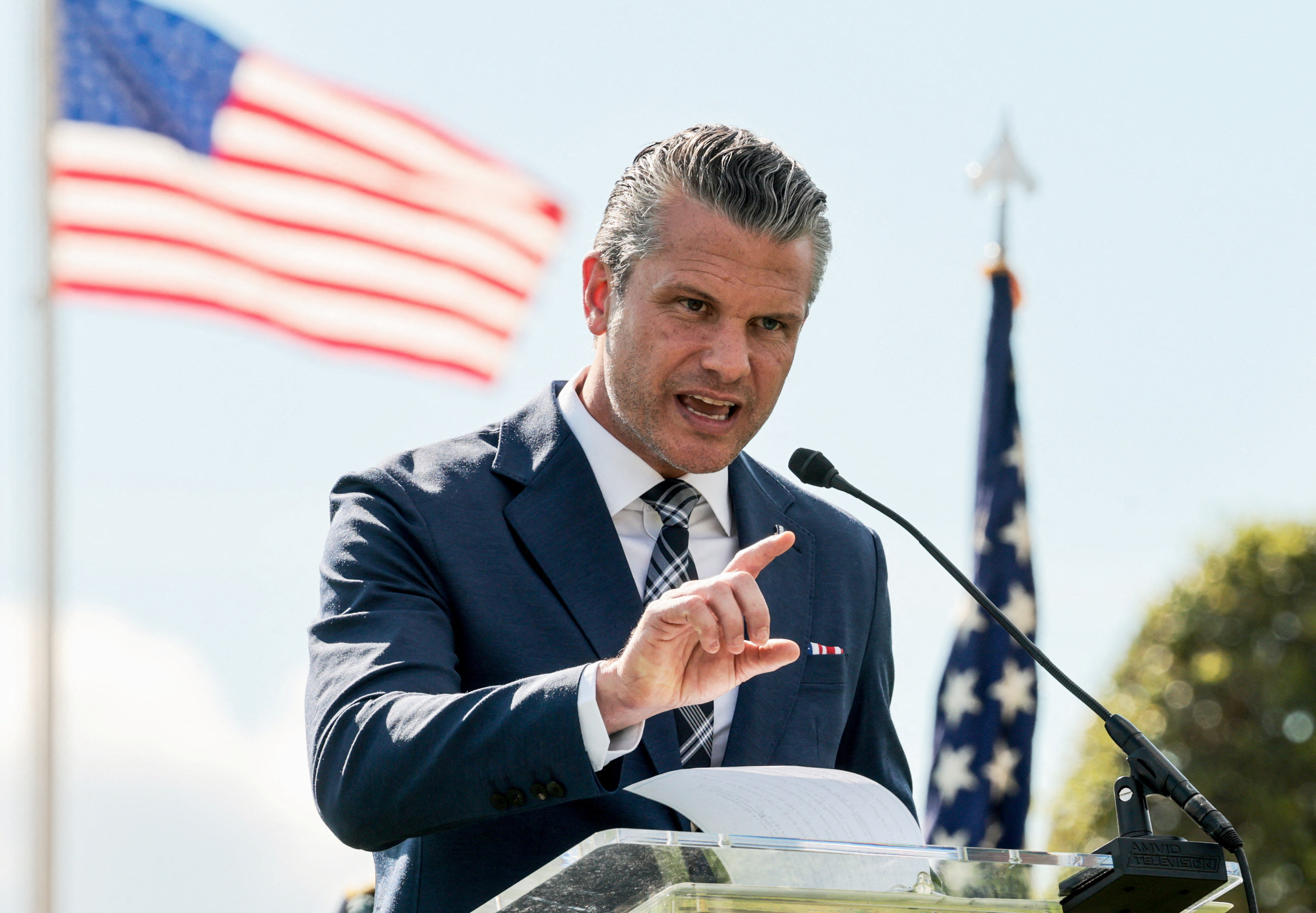 US Defense Secretary Pete Hegseth participates in a ceremony in remembrance of US military prisoners of war and those missing in action at the Pentagon in Washington, DC on September 18, 2026 [Jonathan Ernst/Reuters]