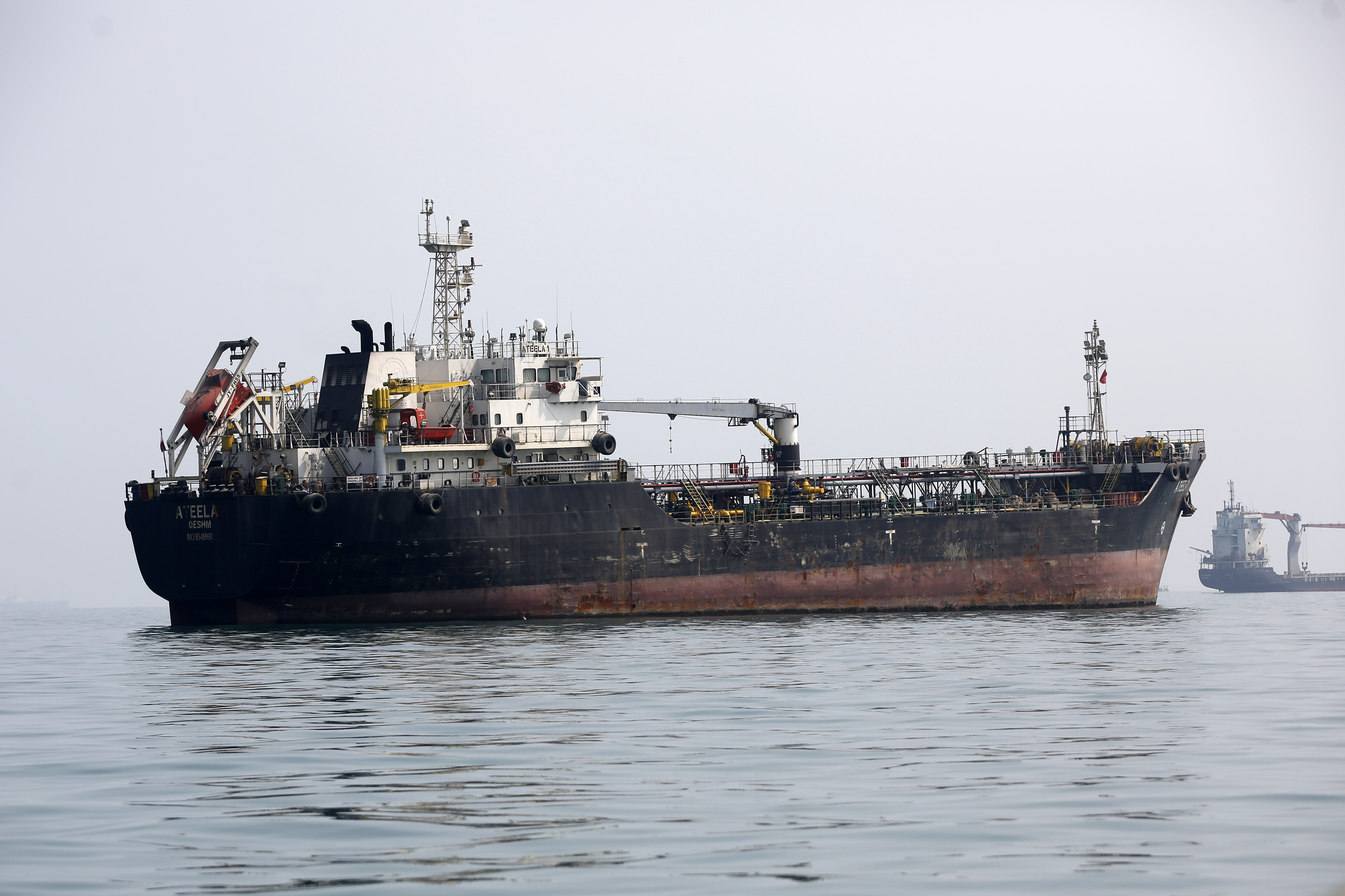Iran's oil tankers off Bandar Abbas in Strait of Hormuz