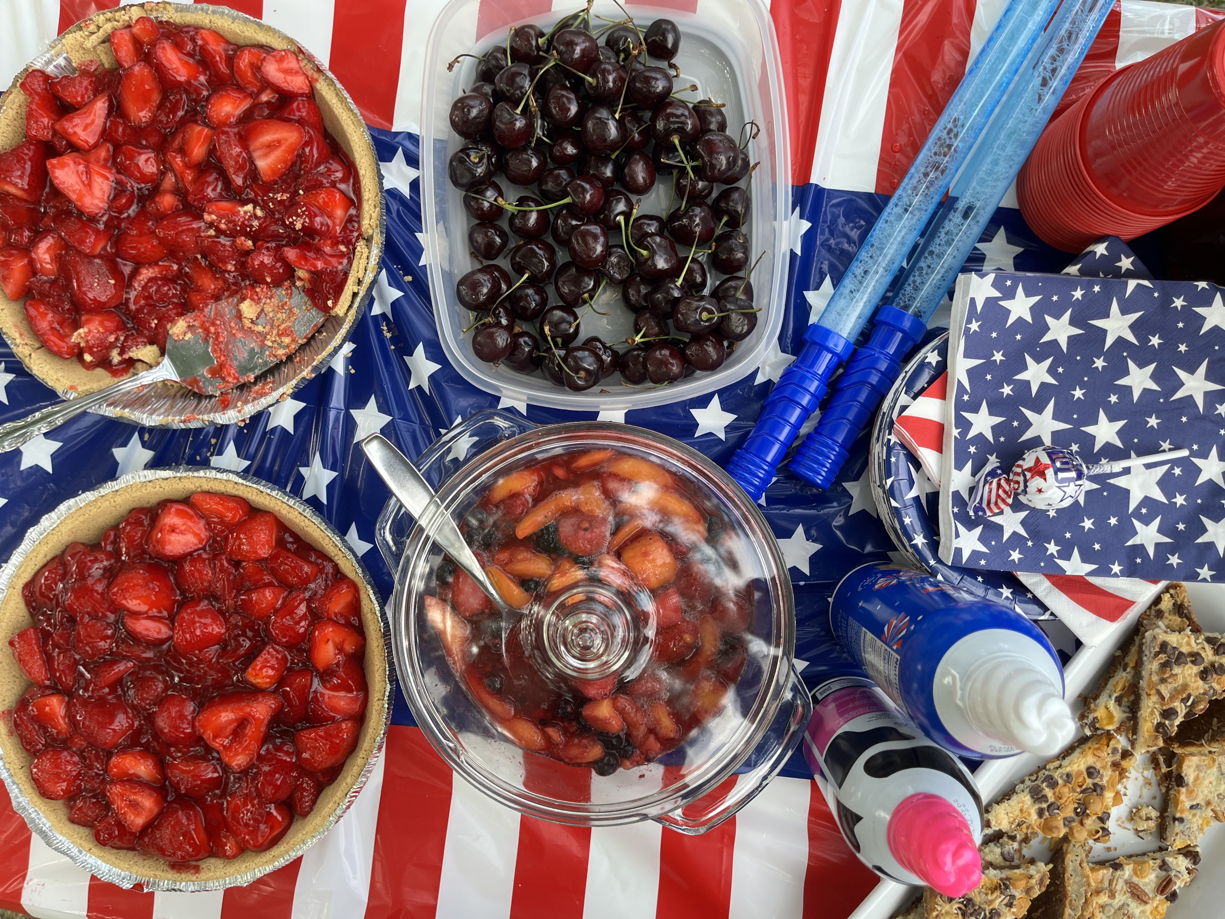 Hiltonia's potluck dessert table was a hit [Juhie Bhatia/Al Jazeera]