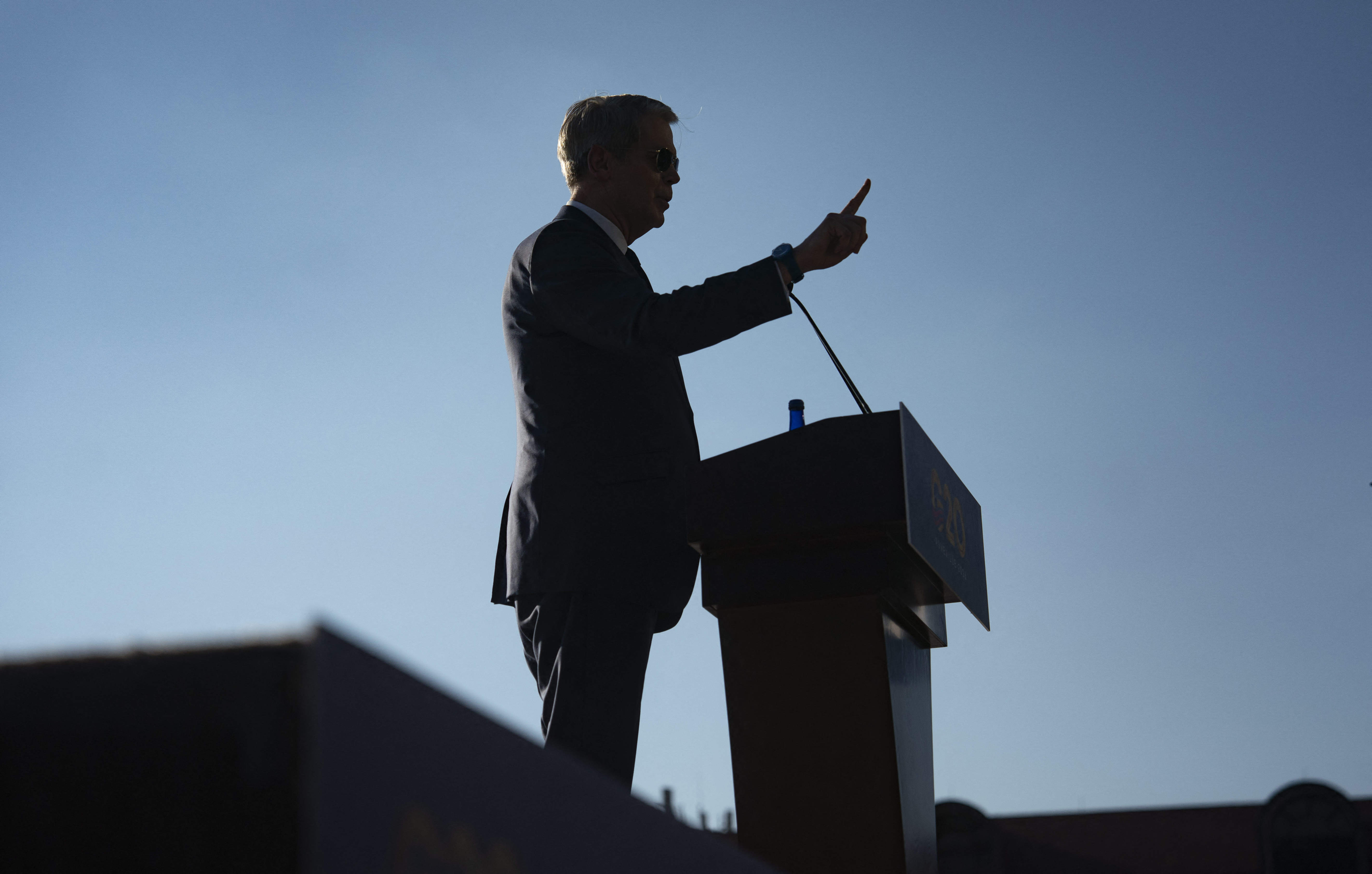 US Secretary of Treasury Scott Bessent speaks during a news conference.