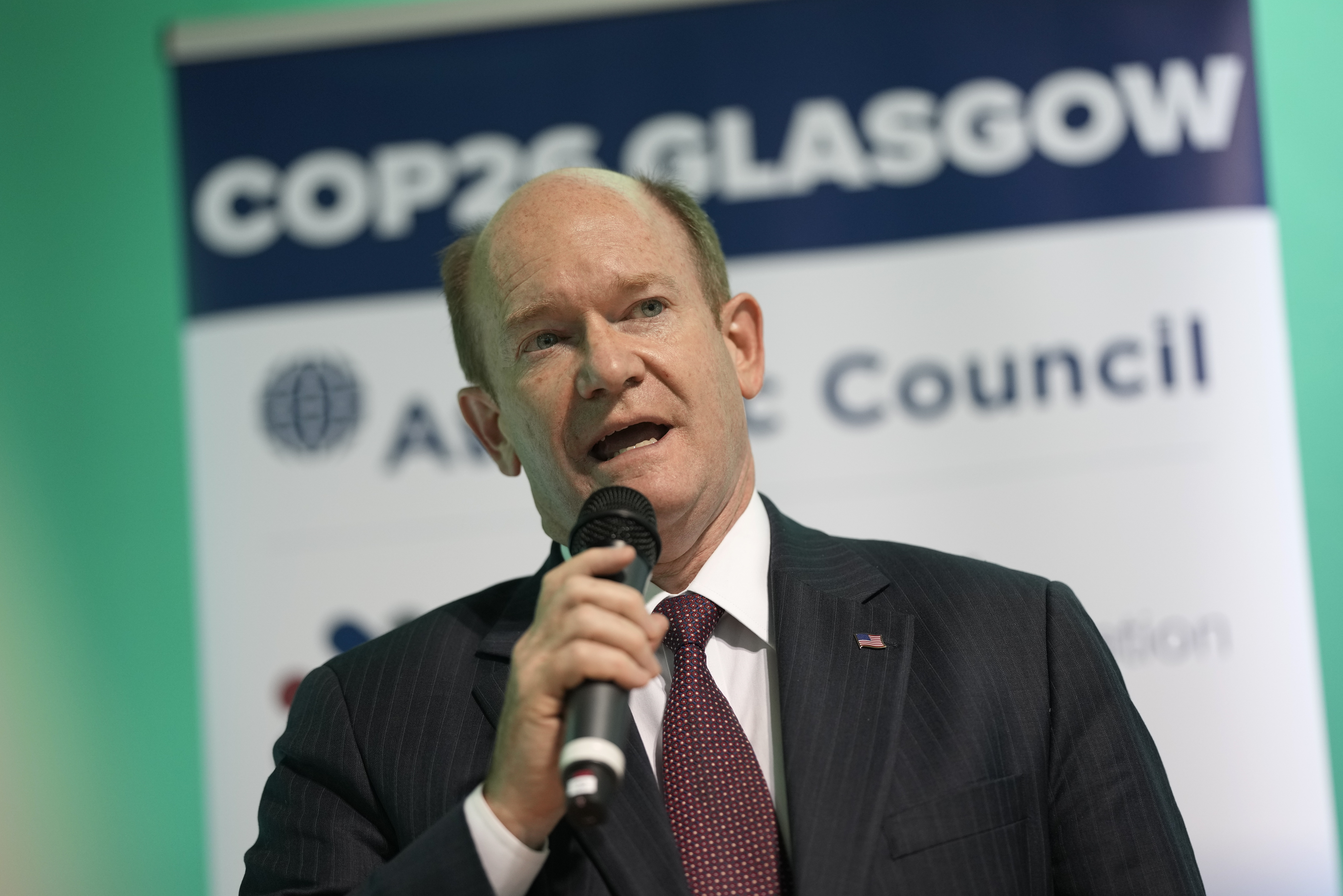 Chris Coons, Democrat Senator from Delaware speaks.
