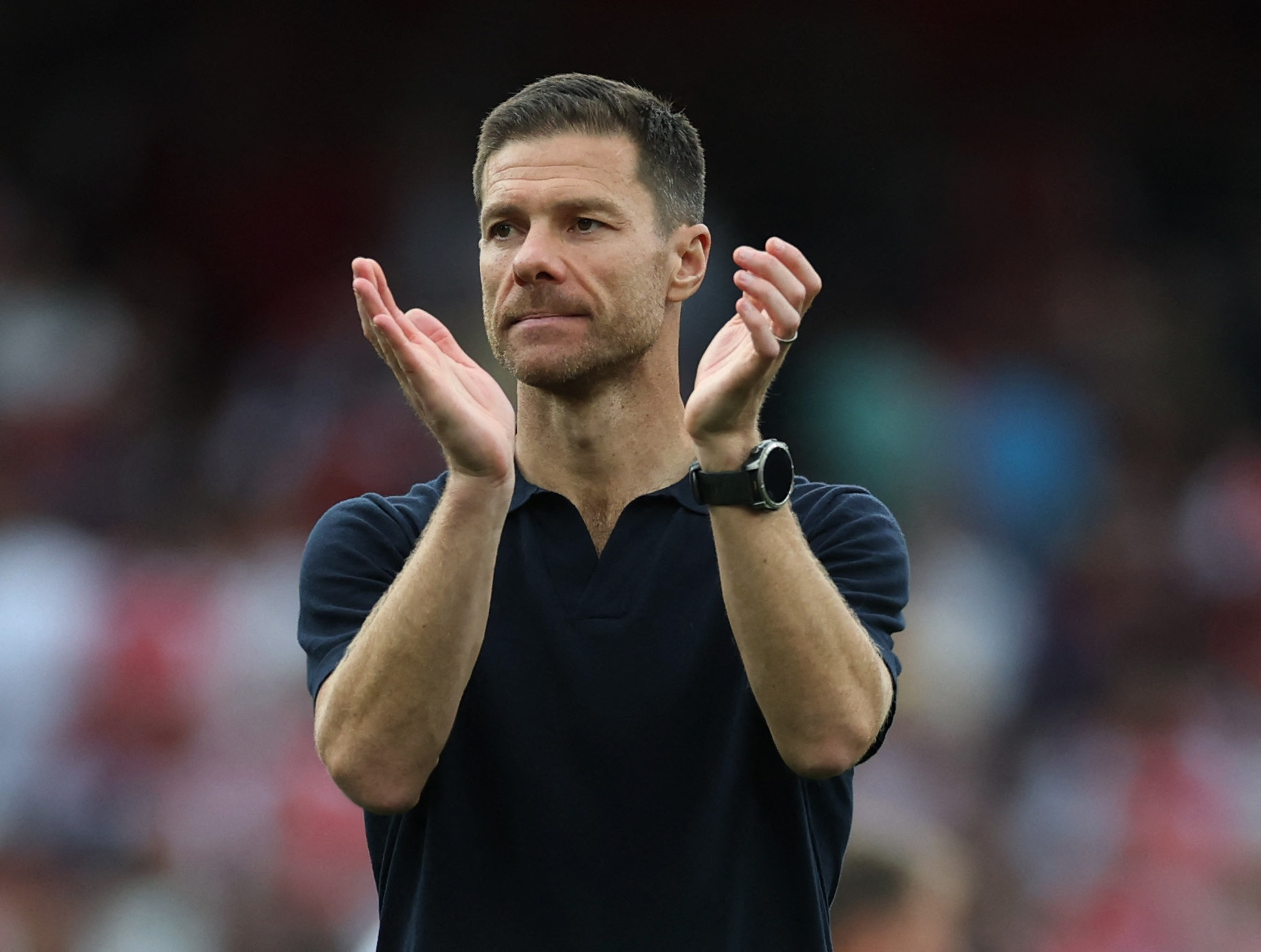 Soccer Football - Premier League - Arsenal v Chelsea - Emirates Stadium, London, Britain - September 6, 2026 Chelsea manager Xabi Alonso applauds fans after the match Action Images via Reuters/Paul Childs EDITORIAL USE ONLY. NO USE WITH UNAUTHORIZED AUDIO, VIDEO, DATA, FIXTURE LISTS, CLUB/LEAGUE LOGOS OR 'LIVE' SERVICES. ONLINE IN-MATCH USE LIMITED TO 120 IMAGES, NO VIDEO EMULATION. NO USE IN BETTING, GAMES OR SINGLE CLUB/LEAGUE/PLAYER PUBLICATIONS. PLEASE CONTACT YOUR ACCOUNT REPRESENTATIVE FOR FURTHER DETAILS..