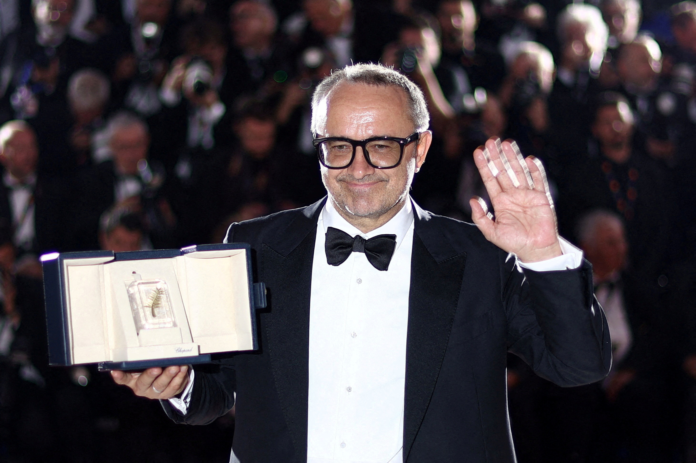 FILE PHOTO: Director Andrey Zvyagintsev, Grand Prix award winner for the film "Minotaur" (Minotaure), poses during a photocall after the closing ceremony of the 79th Cannes Film Festival in Cannes, France, May 23, 2026. REUTERS/Gonzalo Fuentes/File Photo