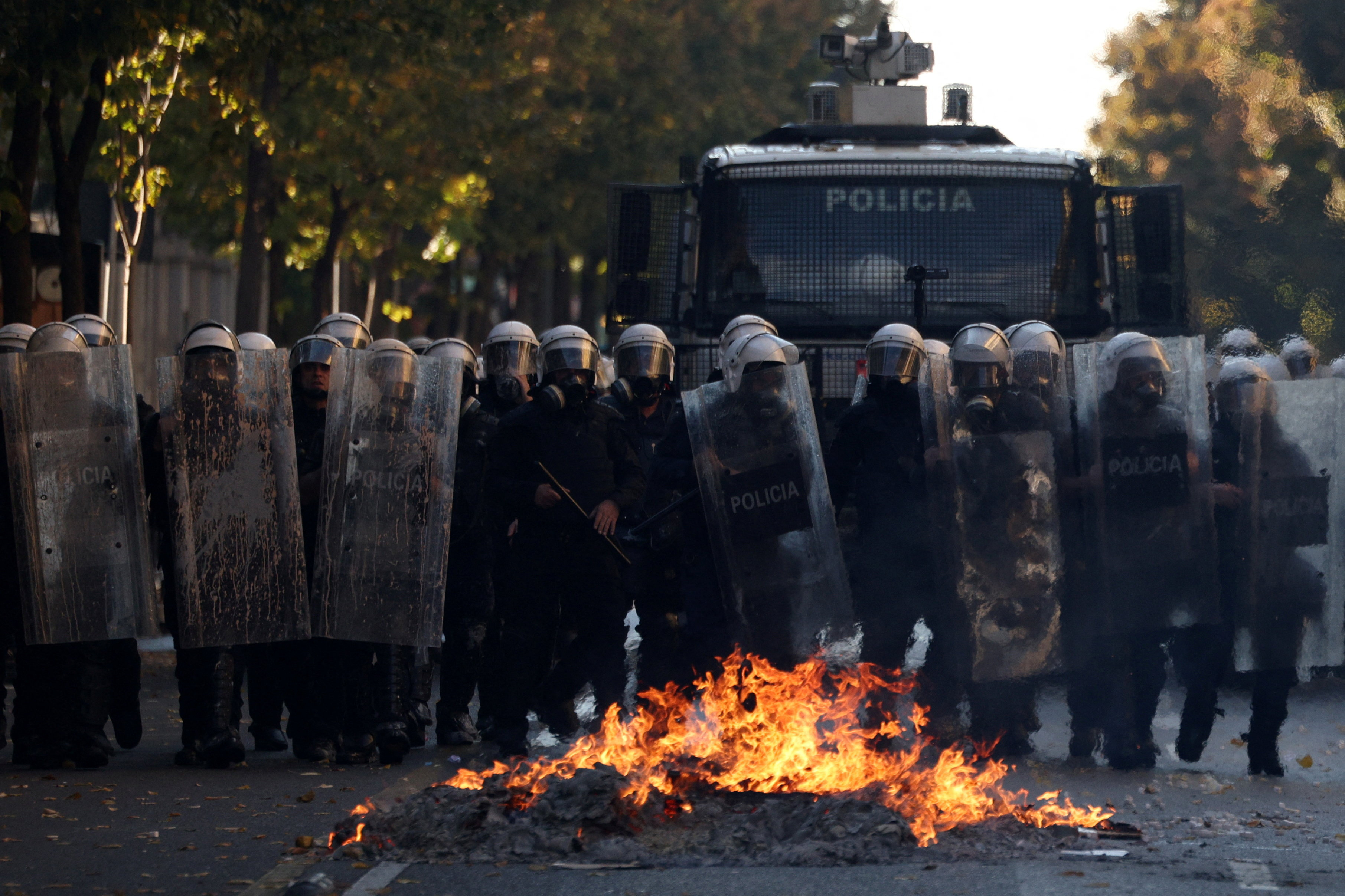 Student protest in Albania spark violent clashes with police forces