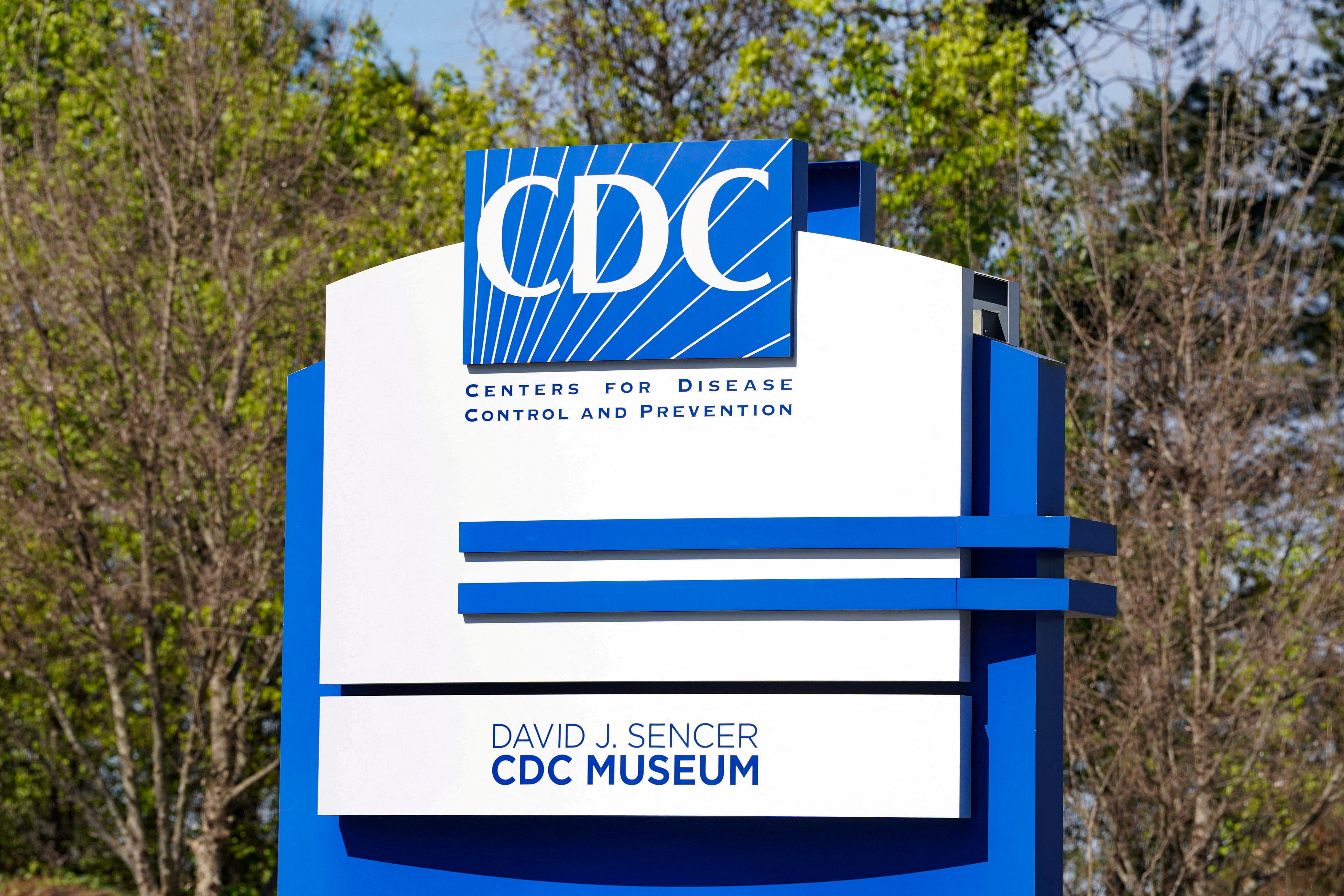 A sign sits outside the Centers for Disease Control and Prevention (CDC) Roybal campus in Atlanta, Georgia, U.S. March 18, 2026. [Megan Varner/Reuters]