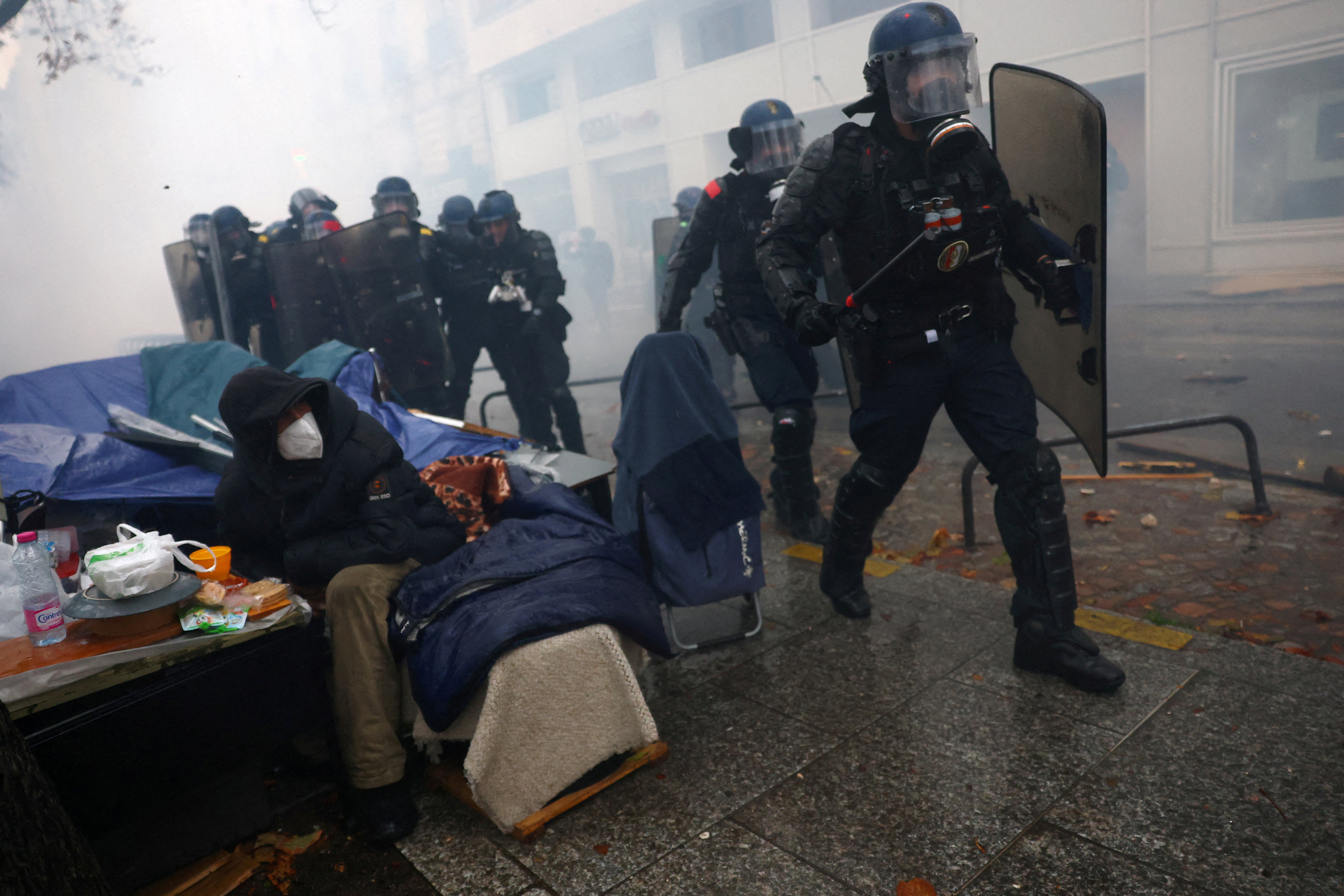 Clashes erupt in France amid protests over rising living costs