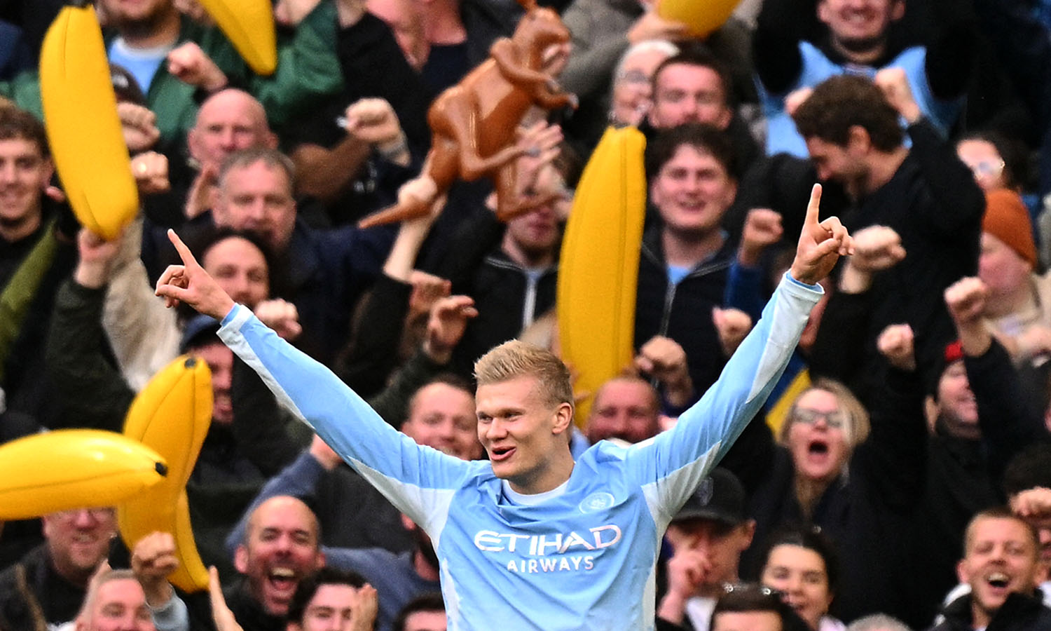 Manchester City's Norwegian striker Erling Haaland