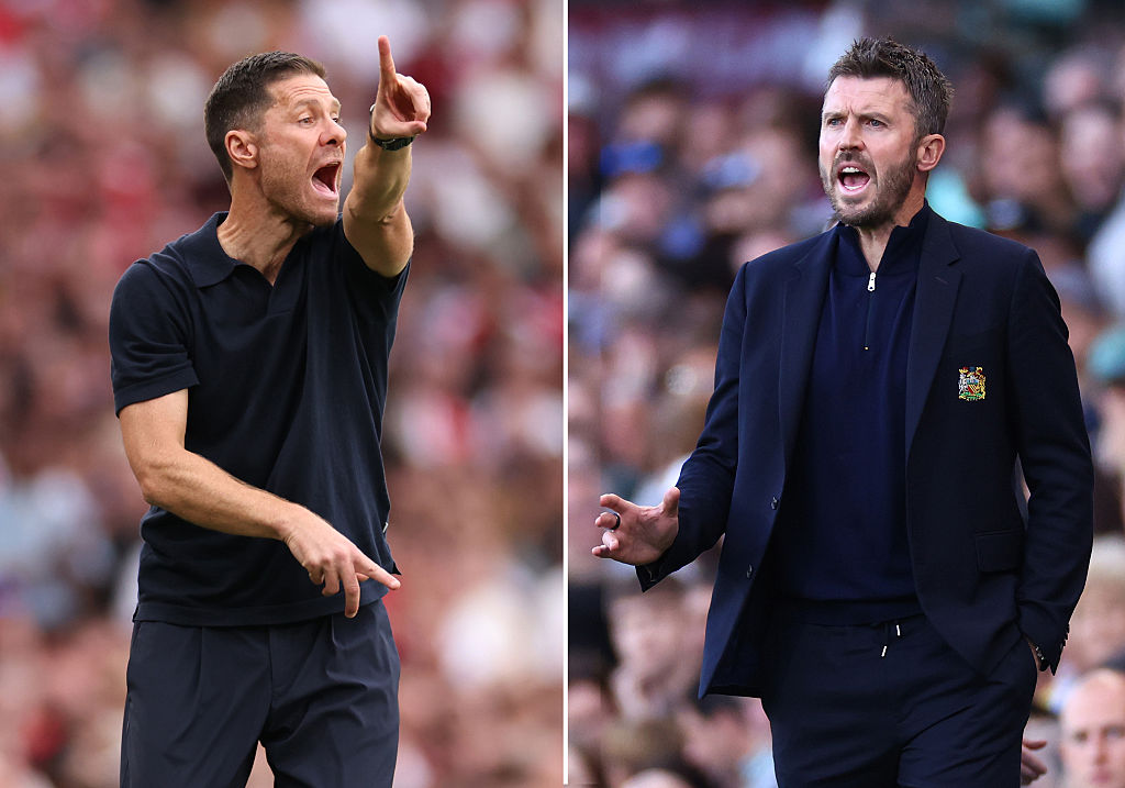 Chelsea's Xabi Alonso and Manchester United's Michael Carrick were midfield rivals in the Premier League but now face as managers