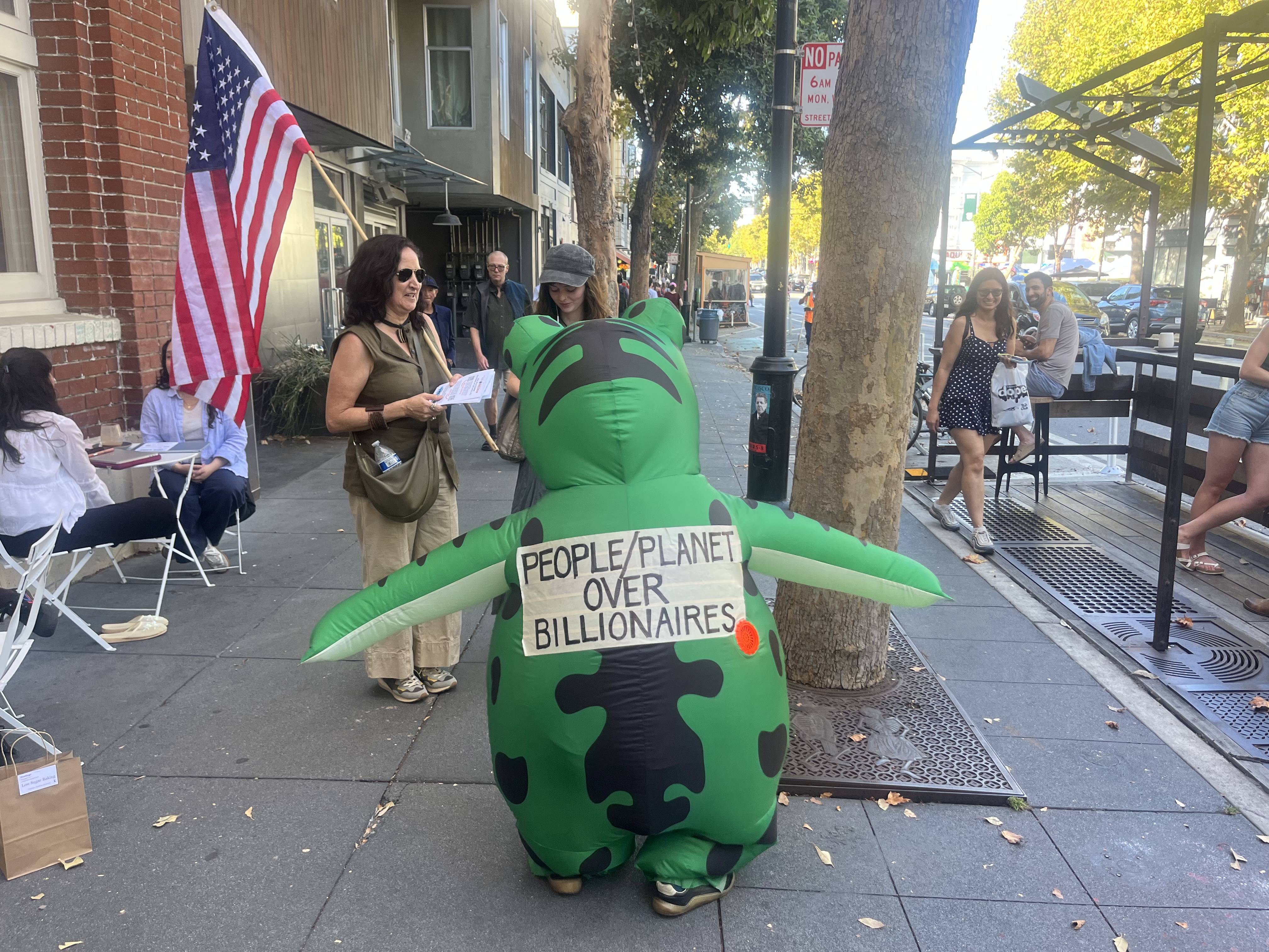 Campaigners for the billionaire tax in San Francisco