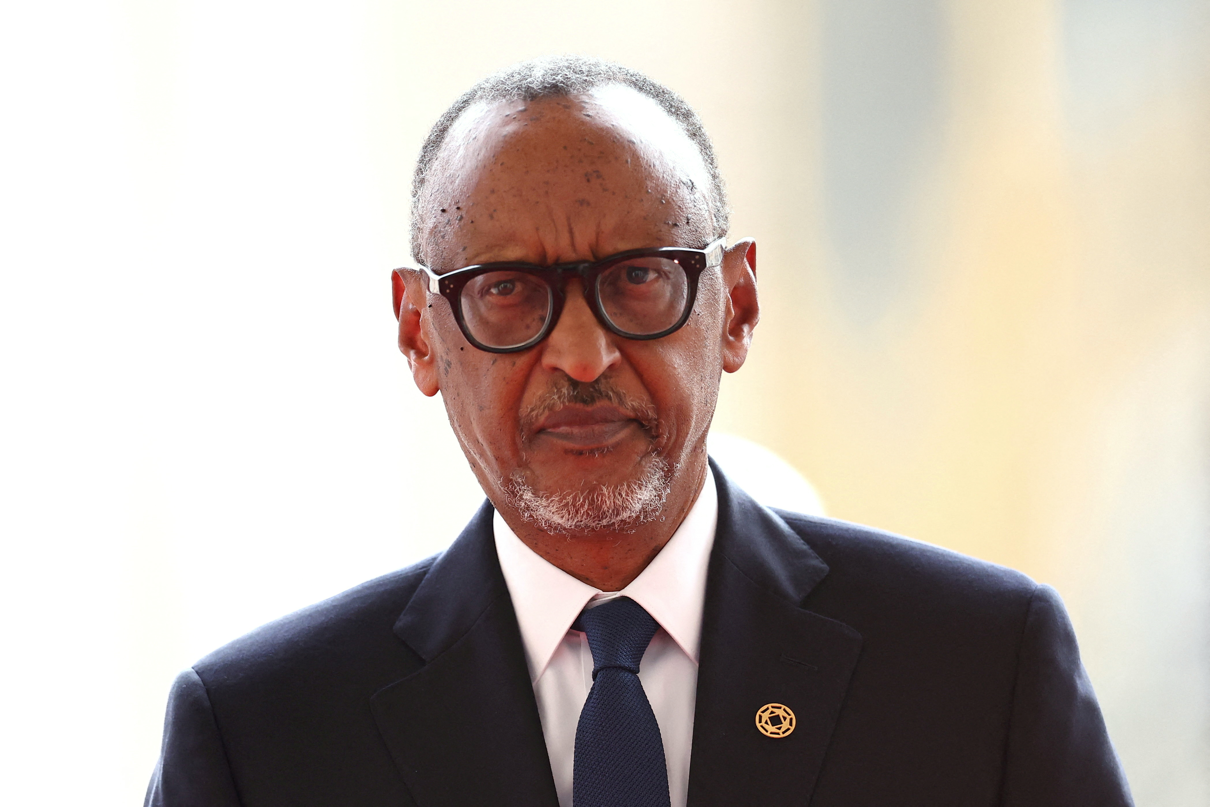 Rwanda's President Paul Kagame arrives to attend the International Space Summit in Paris Thursday, Sept. 10, 2026. (Abdul Saboor/Pool Photo via AP)