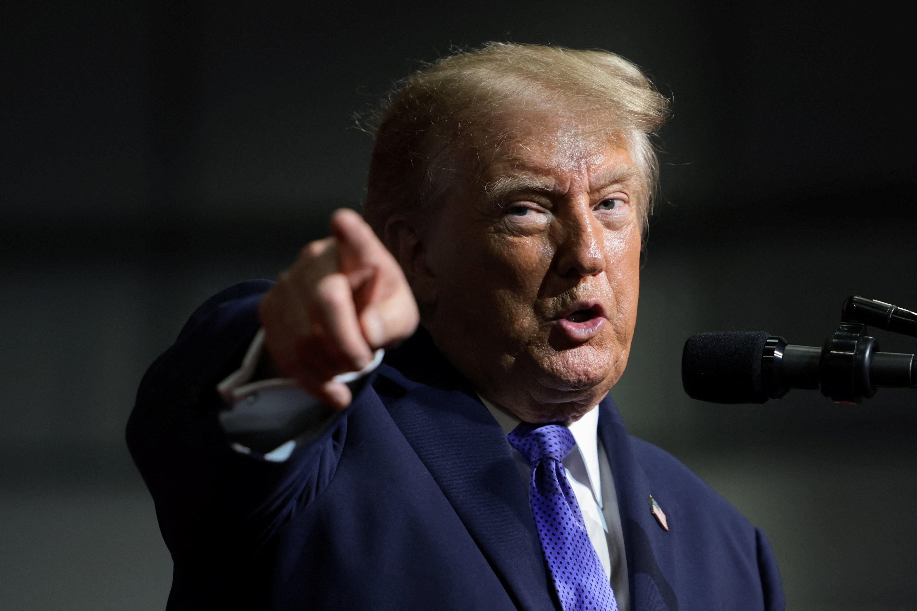 US President Donald Trump delivers remarks at a midterm election campaign rally for incumbent US Senator Darline Graham (R-SC) at an event center in Rock Hill, South Carolina, US, October 29, 2026. REUTERS/Jonathan Ernst
